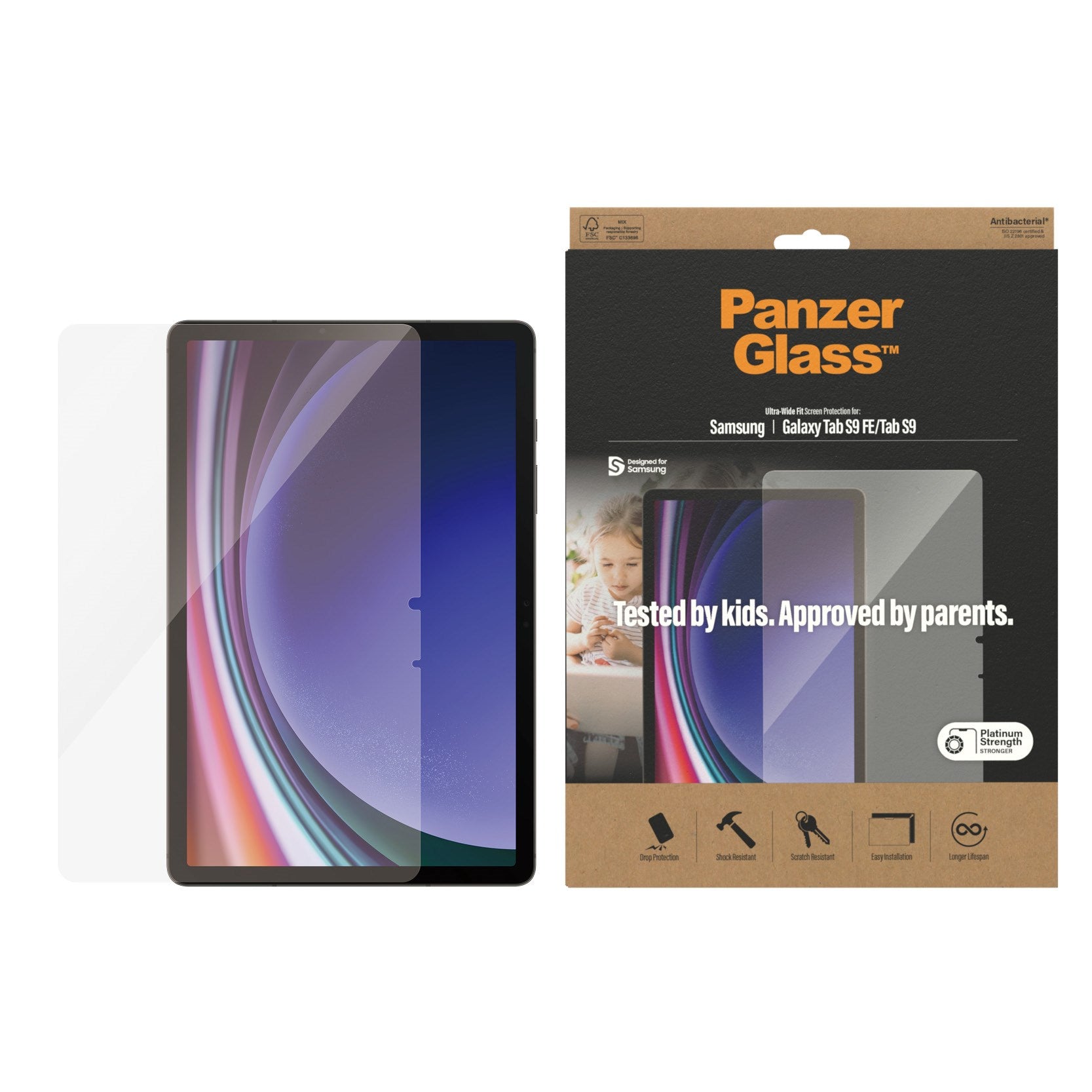 PanzerGlass® Screen Protector Samsung Galaxy Tab S9 FE | S9 | Ultra-Wide Fit