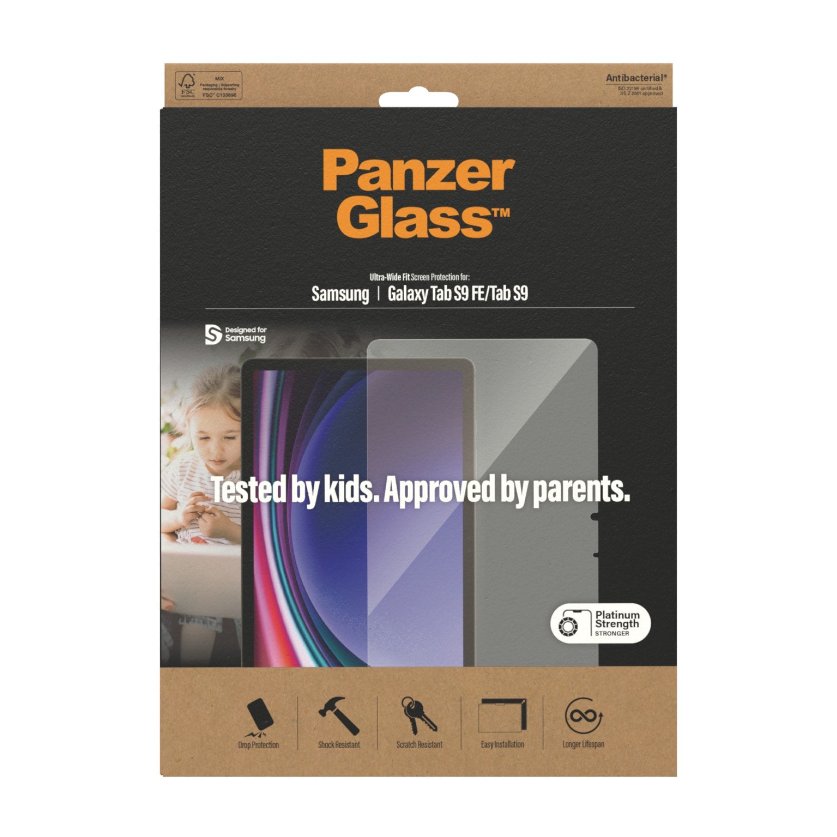 PanzerGlass® Screen Protector Samsung Galaxy Tab S9 FE | S9 | Ultra-Wide Fit