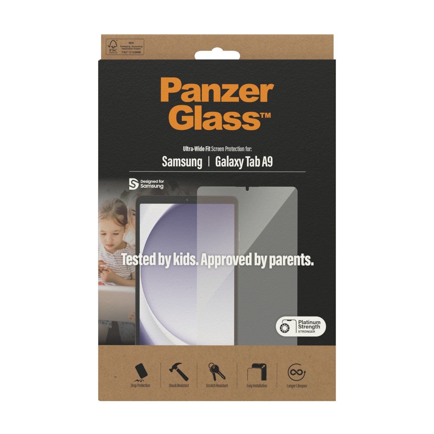 PanzerGlass® Screen Protector Samsung Galaxy Tab A9 | Ultra-Wide Fit