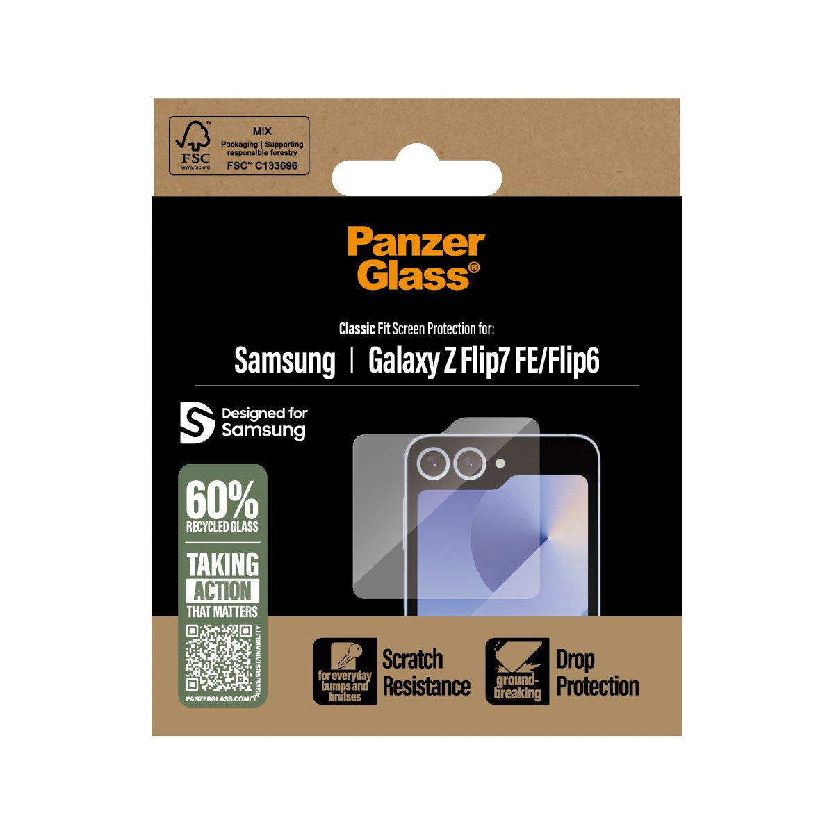 PanzerGlass® Screen Protector Samsung Galaxy Z Flip7 FE | Flip6 | Classic Fit