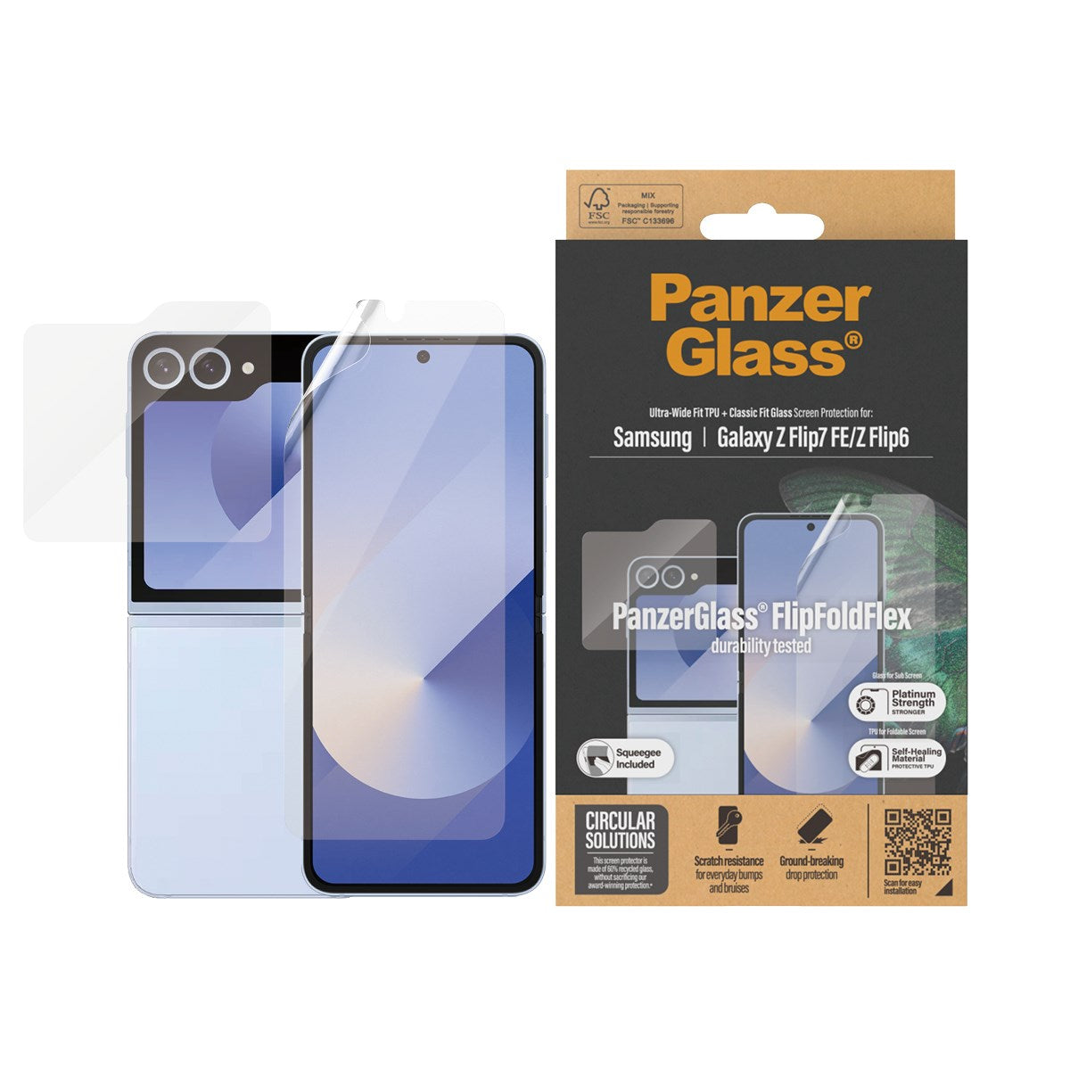 PanzerGlass® Screen Protector Samsung Galaxy Z Flip7 FE | Flip6 | Glass & Film