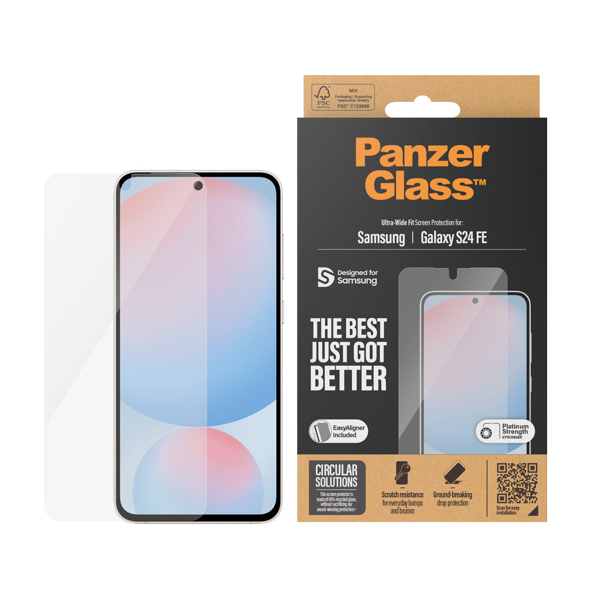 PanzerGlass® Screen Protector Samsung Galaxy S24 FE | Ultra-Wide Fit w. Aligner