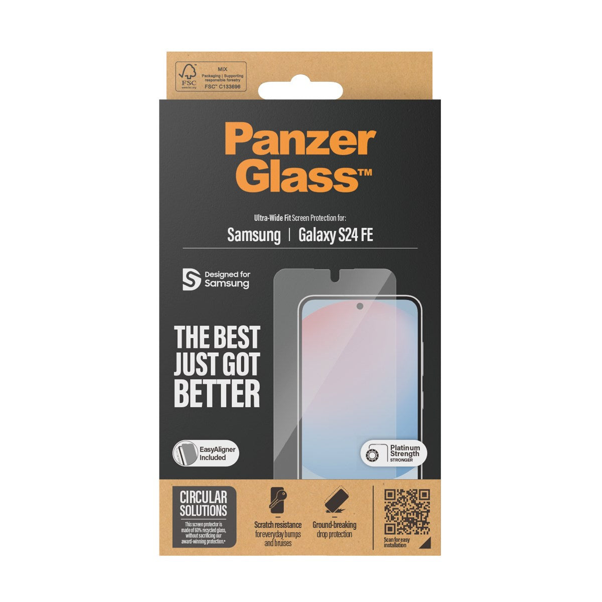 PanzerGlass® Screen Protector Samsung Galaxy S24 FE | Ultra-Wide Fit w. Aligner