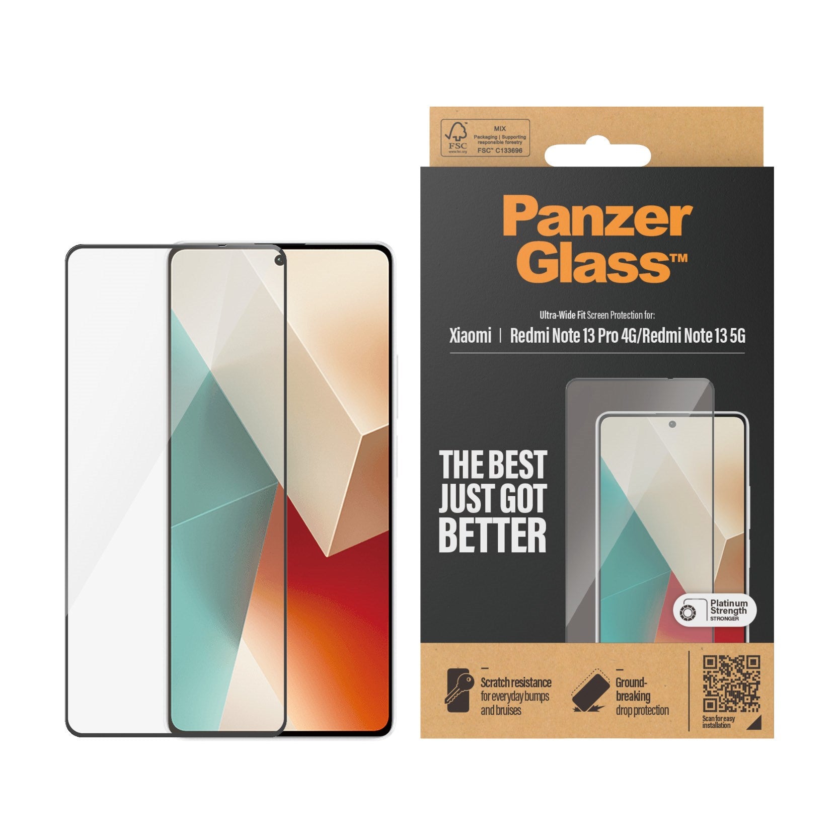 PanzerGlass® Screen Protector Xiaomi Redmi Note13 5G | 13 Pro 4G | Ultra-Wide Fit