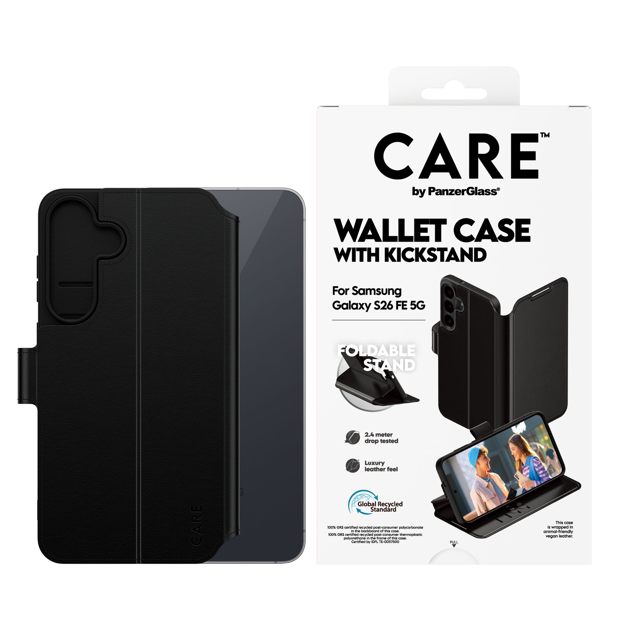 CARE™ by PanzerGlass® Wallet Case Black Samsung Galaxy S26 FE