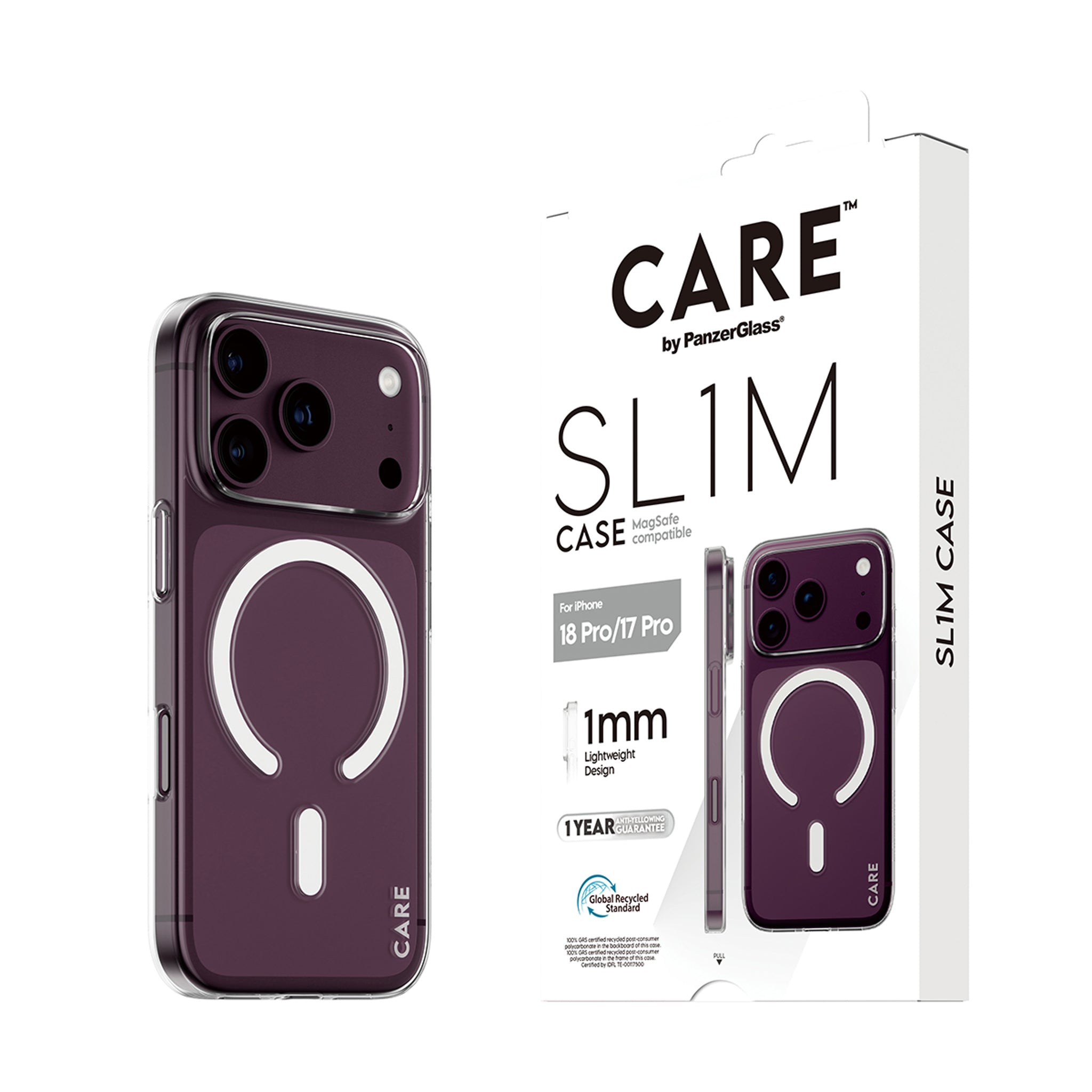 CARE™ by PanzerGlass® SL1M Case Transparent w. MagSafe iPhone 18 Pro | 17 Pro