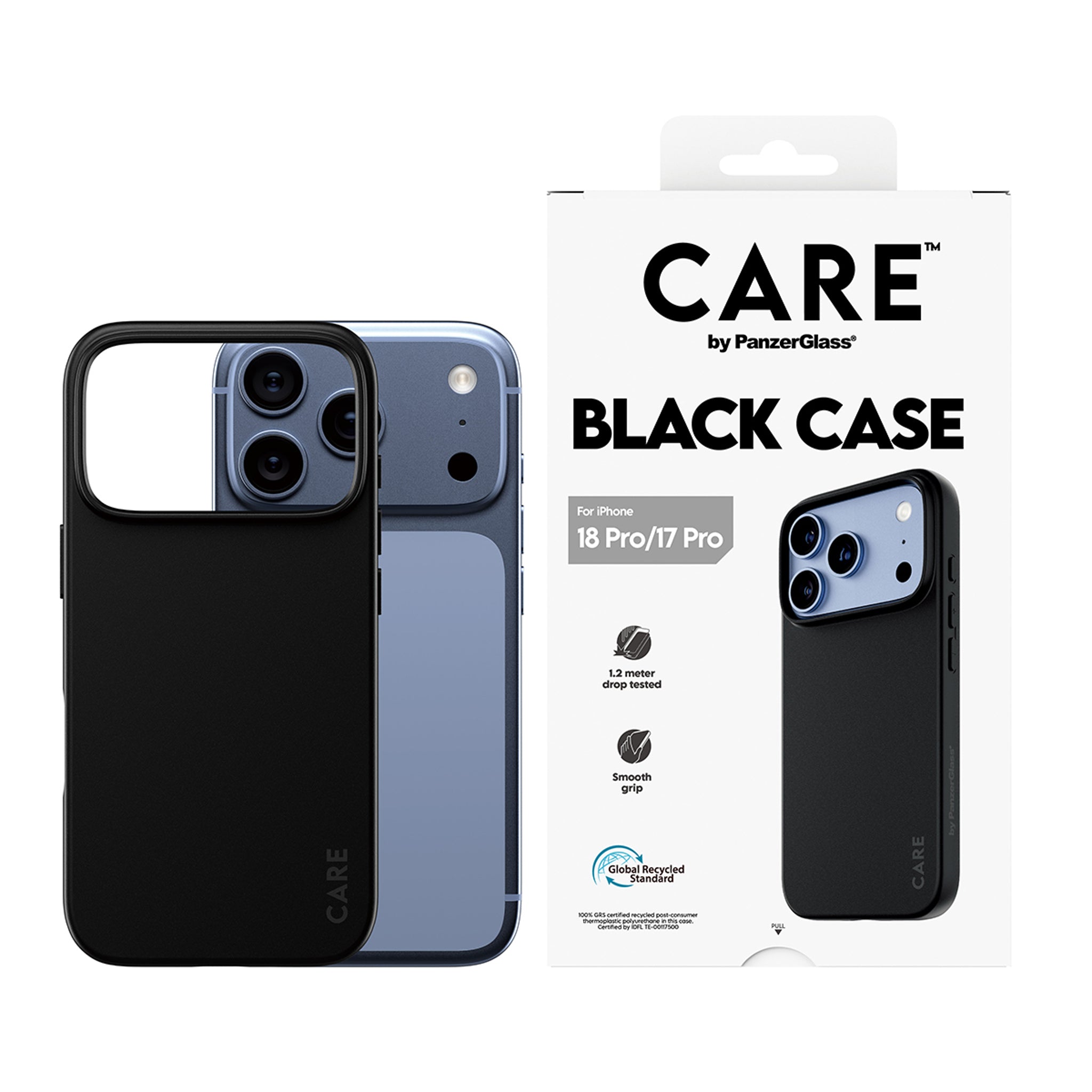 CARE™ by PanzerGlass® TPU Case Black iPhone 18 Pro | 17 Pro
