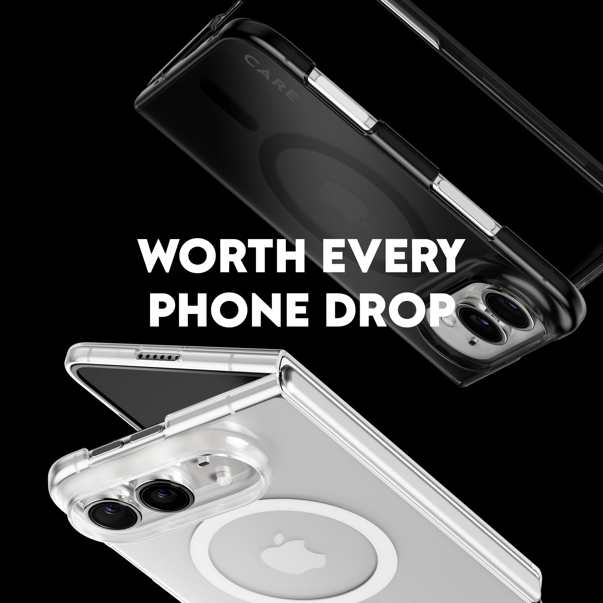 CARE™ by PanzerGlass® SL1M Case Transparent w. White MagSafe iPhone Duo