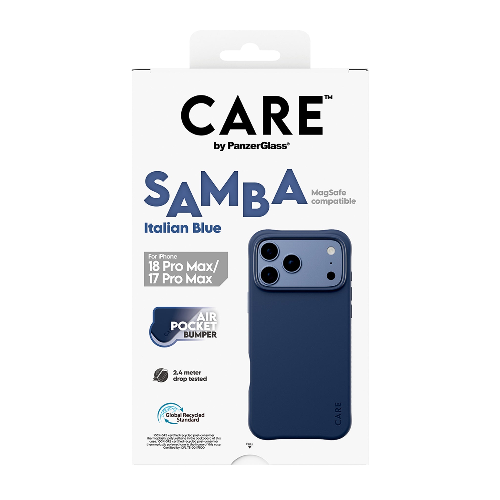 CARE™ by PanzerGlass® Samba Case Italian Blue w. MagSafe iPhone 18 Pro Max | 17 Pro Max