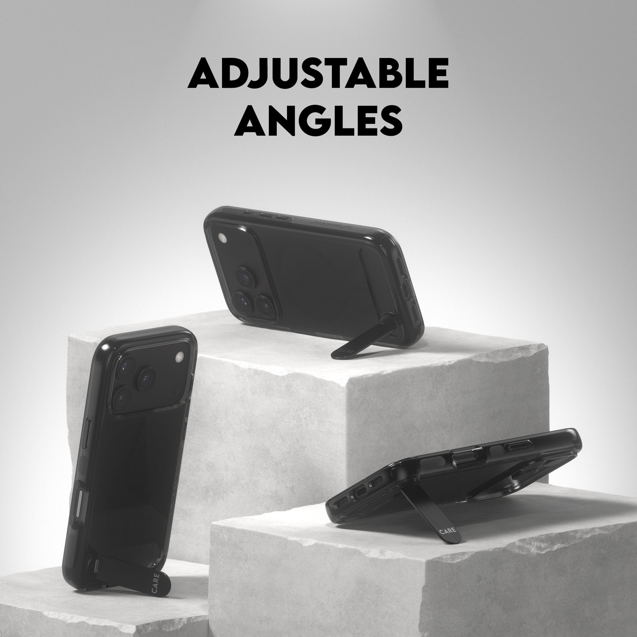 CARE™ by PanzerGlass® Kickstand Case Smokey w. Black MagSafe iPhone 18 Pro | 17 Pro