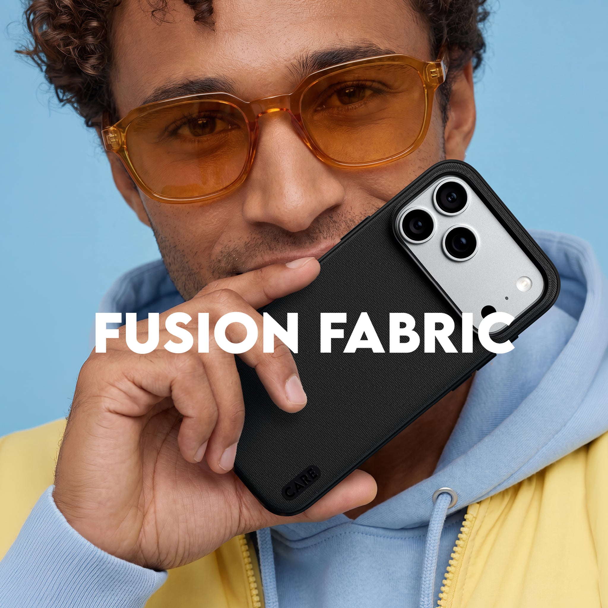 CARE™ by PanzerGlass® Fusion Fabric Case Black w. MagSafe iPhone 18 Pro | 17 Pro