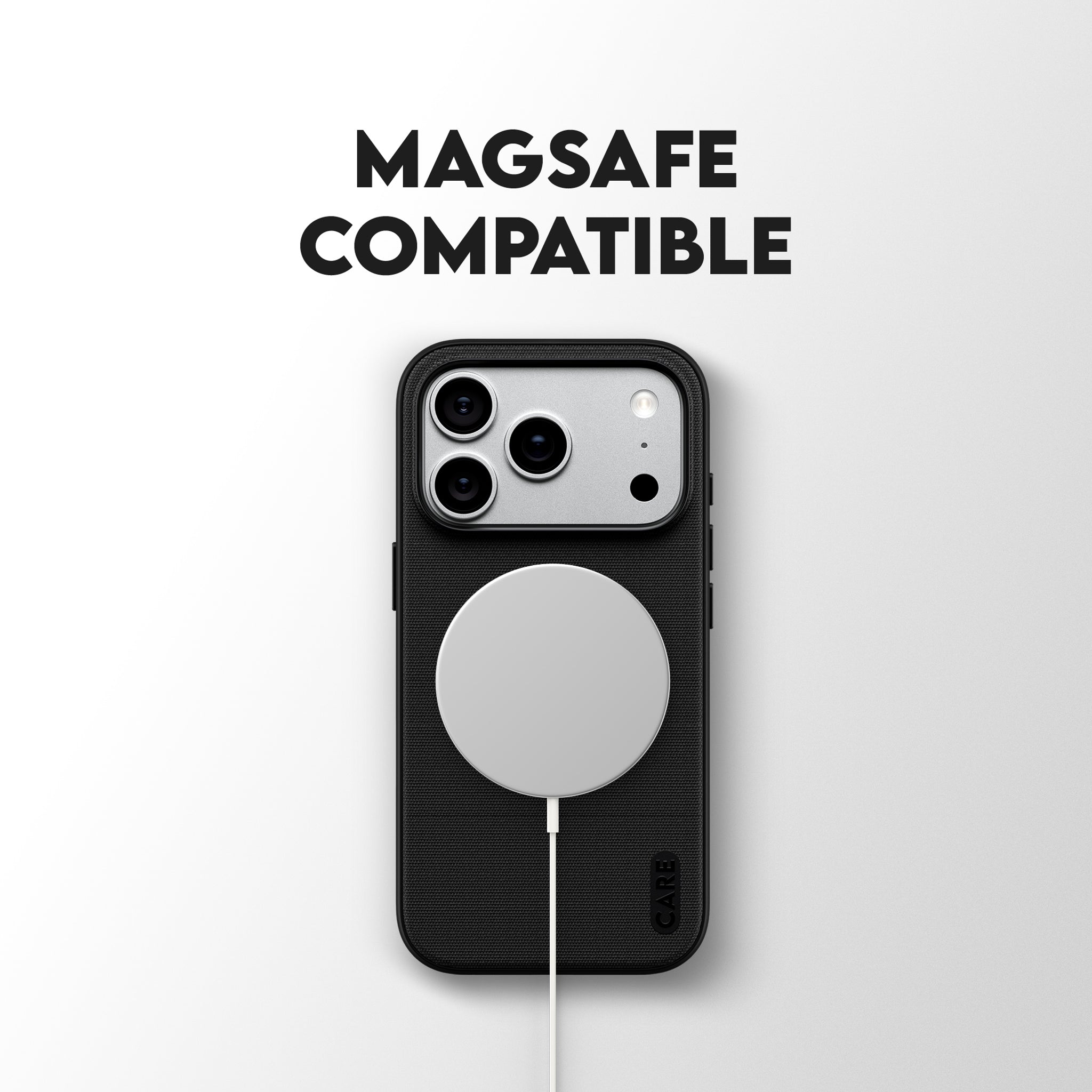 CARE™ by PanzerGlass® Fusion Fabric Case Black w. MagSafe iPhone 18 Pro | 17 Pro
