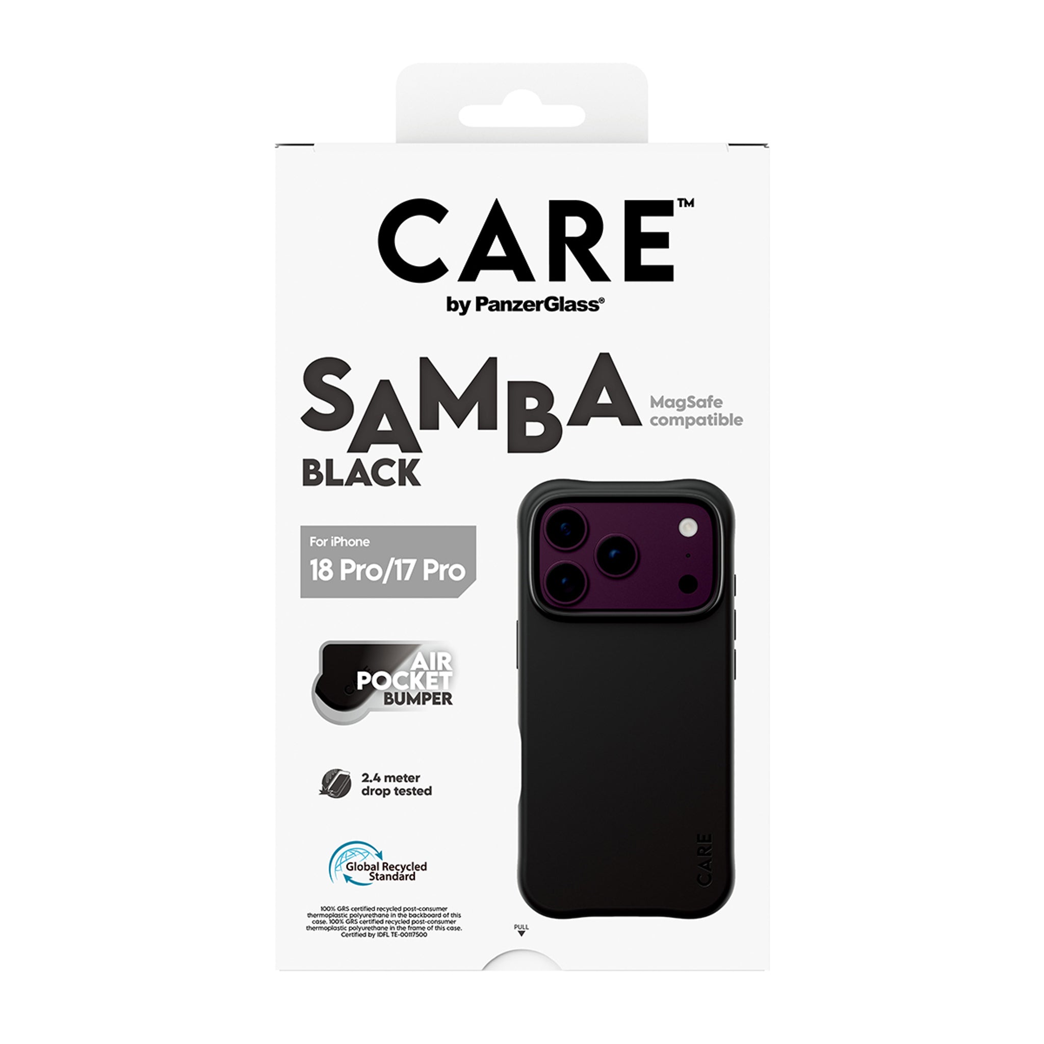 CARE™ by PanzerGlass® Samba Case Black w. MagSafe iPhone 18 Pro | 17 Pro
