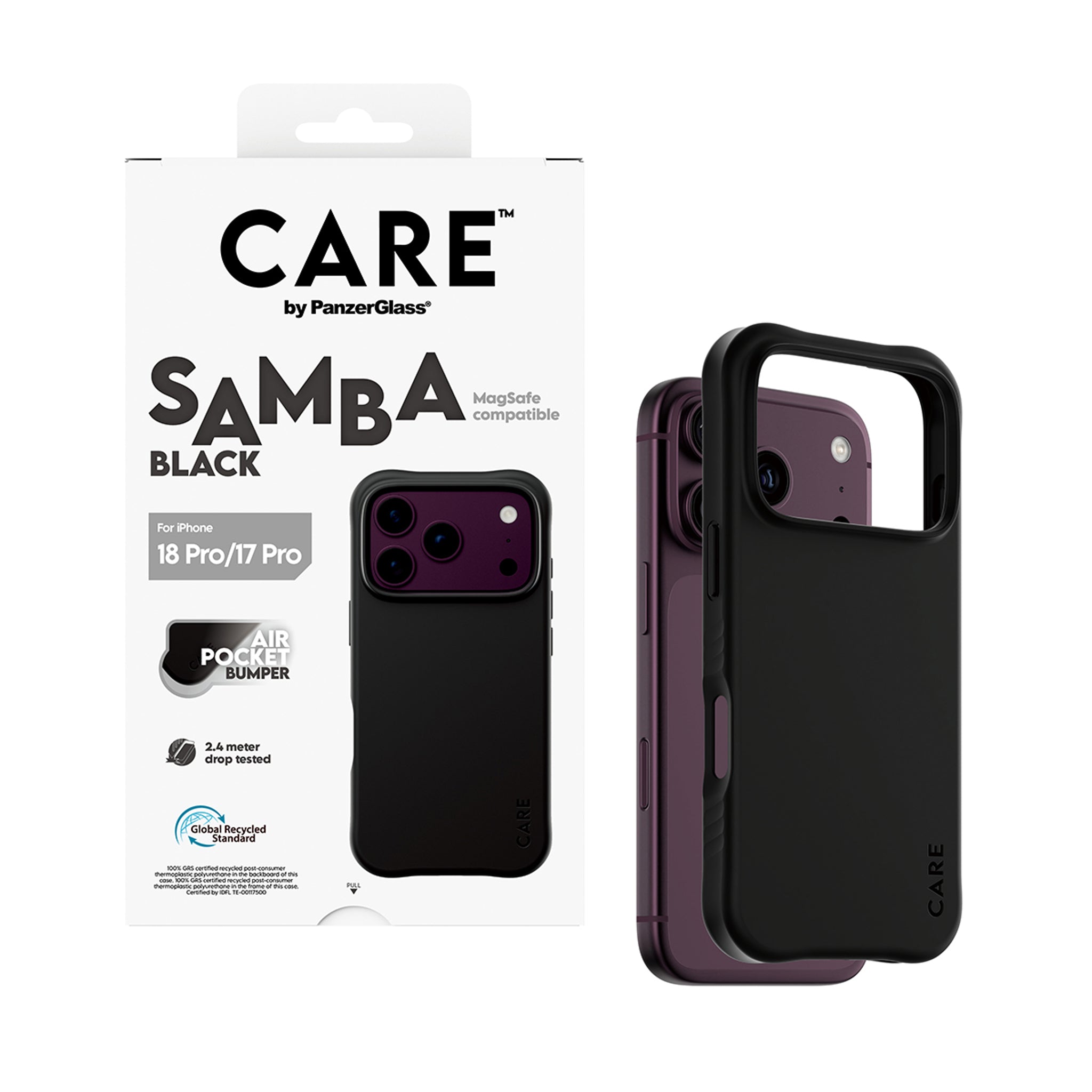 CARE™ by PanzerGlass® Samba Case Black w. MagSafe iPhone 18 Pro | 17 Pro