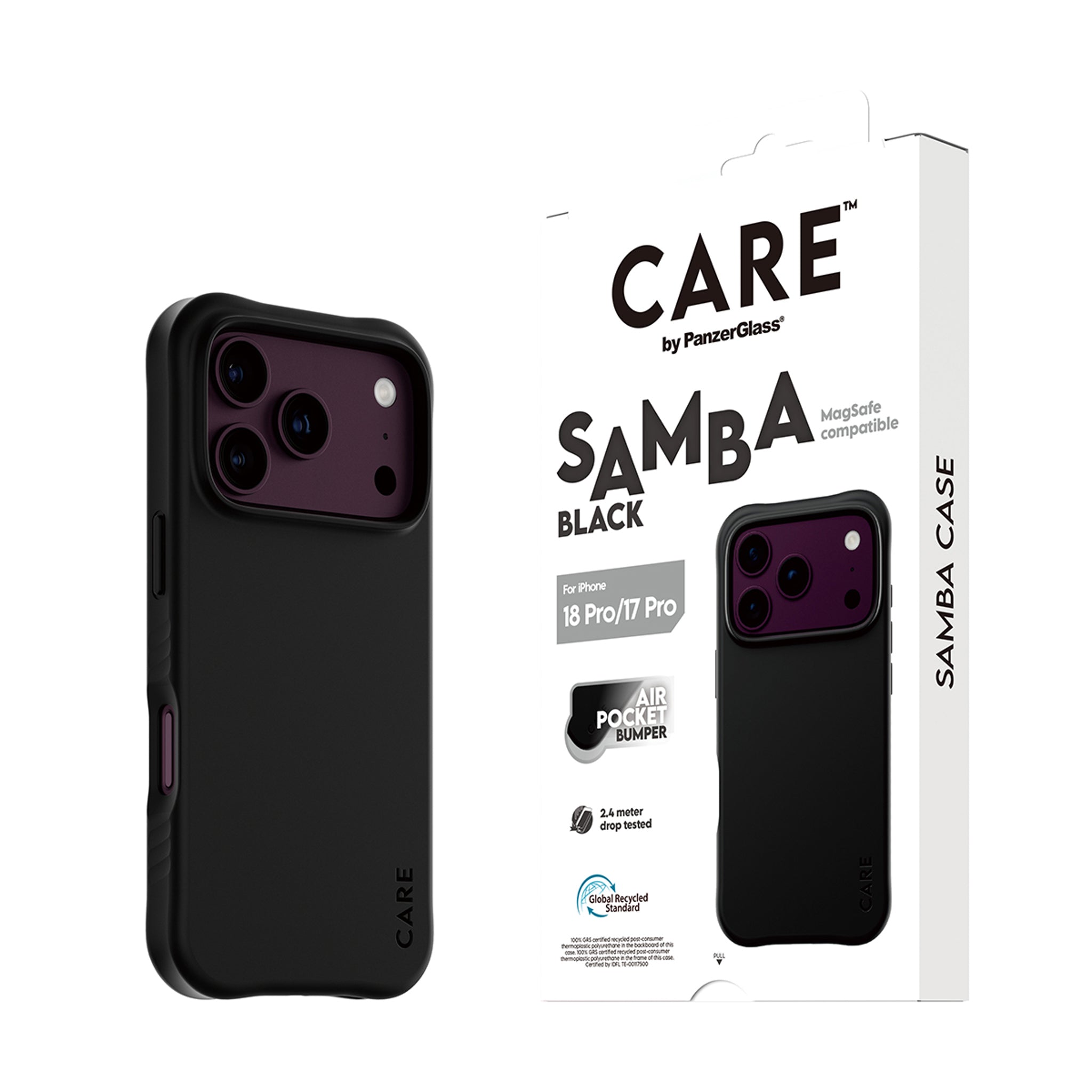 CARE™ by PanzerGlass® Samba Case Black w. MagSafe iPhone 18 Pro | 17 Pro