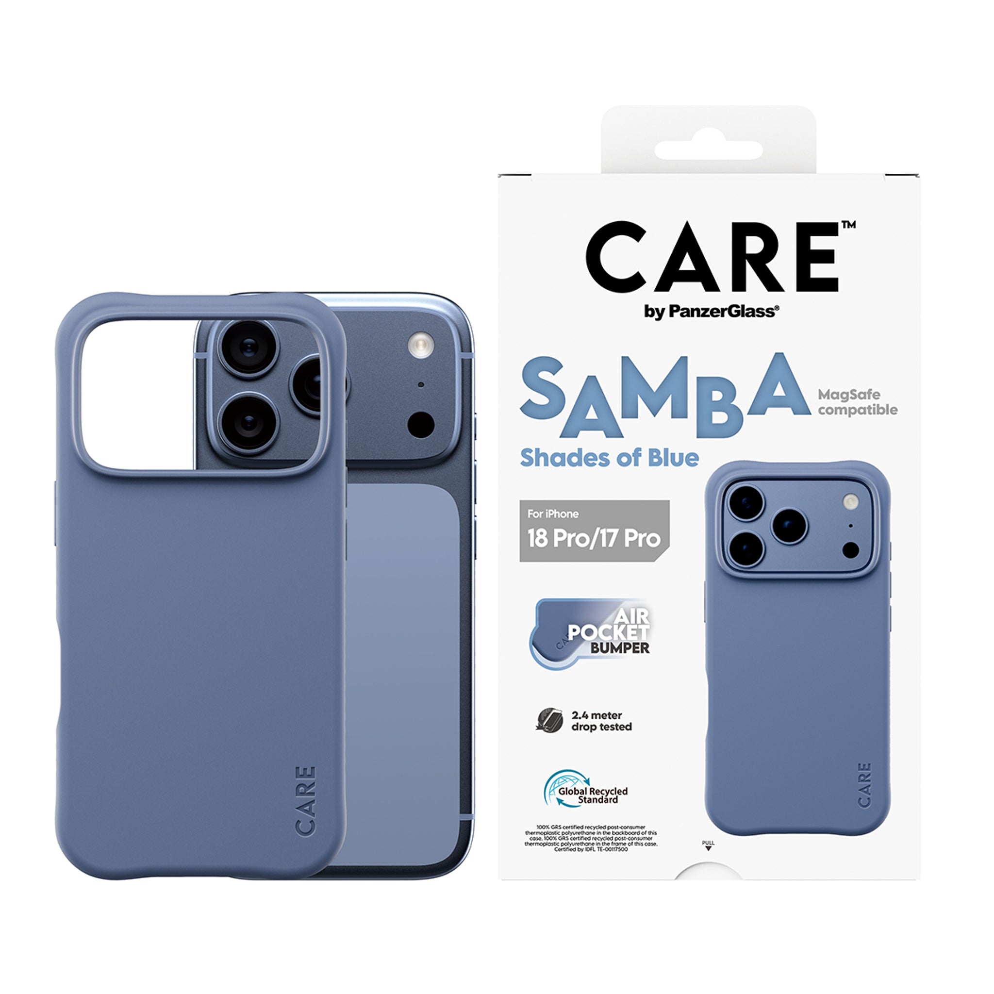 CARE™ by PanzerGlass® Samba Case Shades of Blue w. MagSafe iPhone 18 Pro | 17 Pro