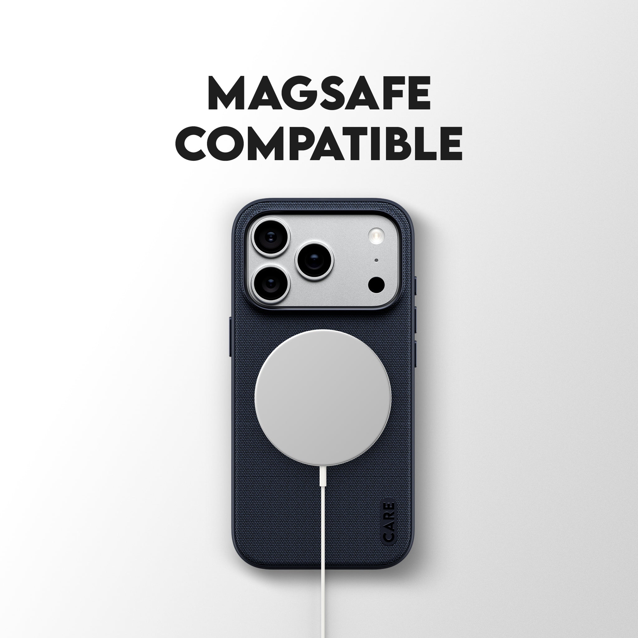 CARE™ by PanzerGlass® Fusion Fabric Case Blue w. MagSafe iPhone 18 Pro | 17 Pro