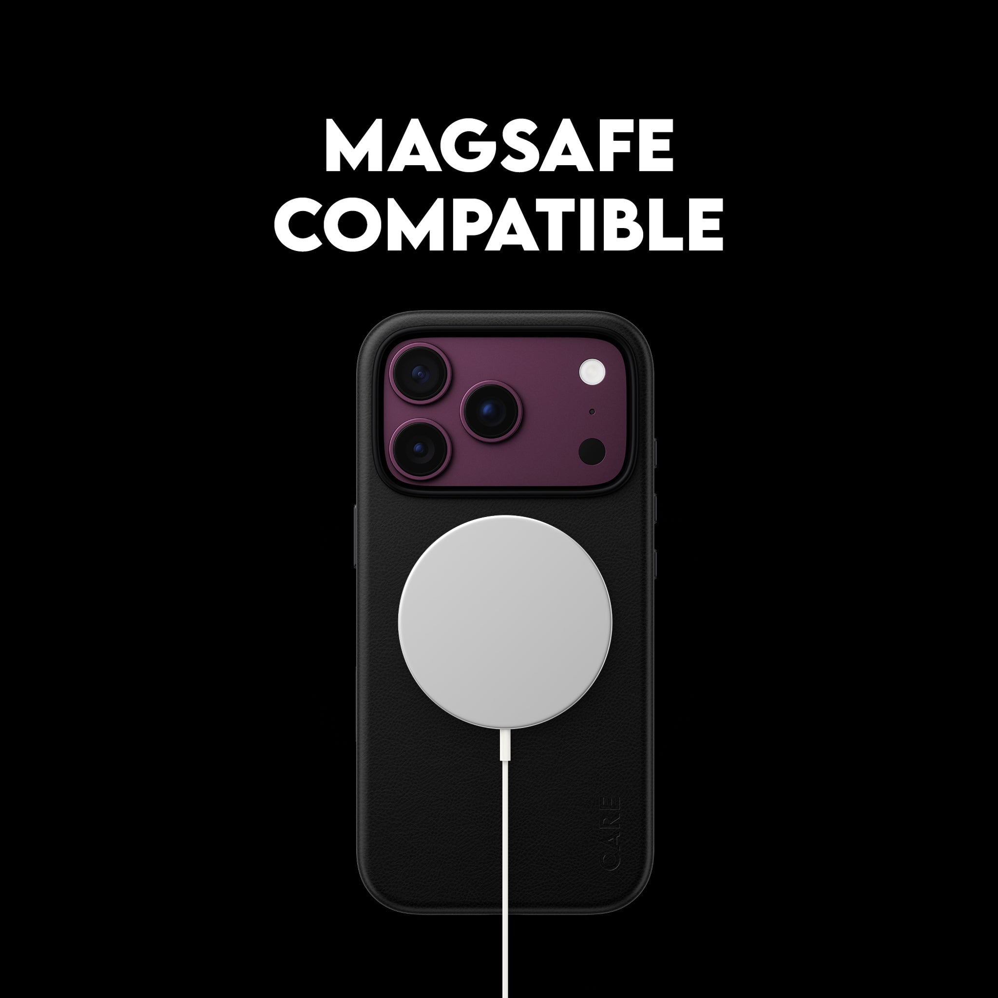CARE™ by PanzerGlass® Solo Vegan Leather Case Black w. MagSafe iPhone 18 Pro | 17 Pro