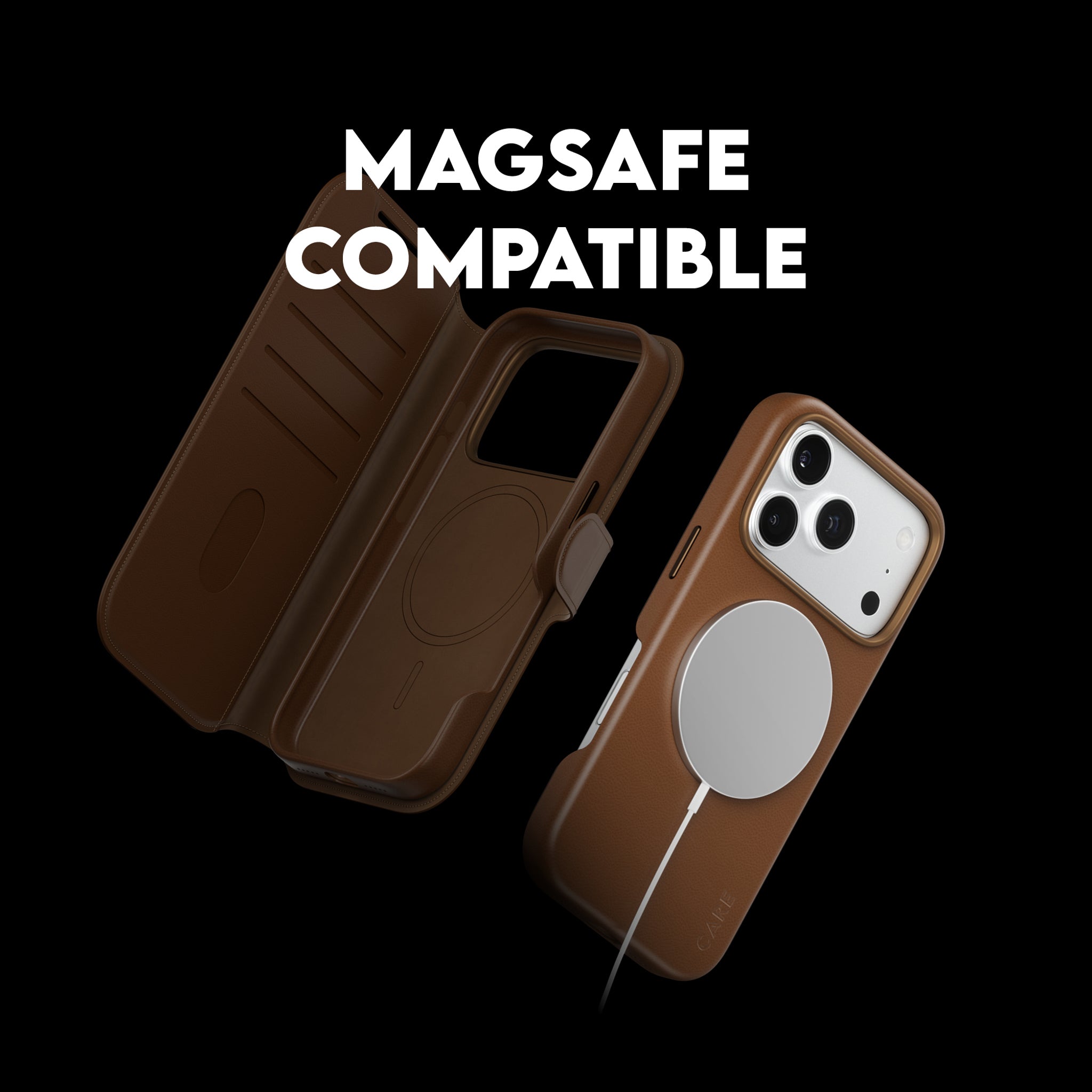 CARE™ by PanzerGlass® Tango 2-in-1 Wallet Case Brown w. MagSafe iPhone 18 Pro | 17 Pro
