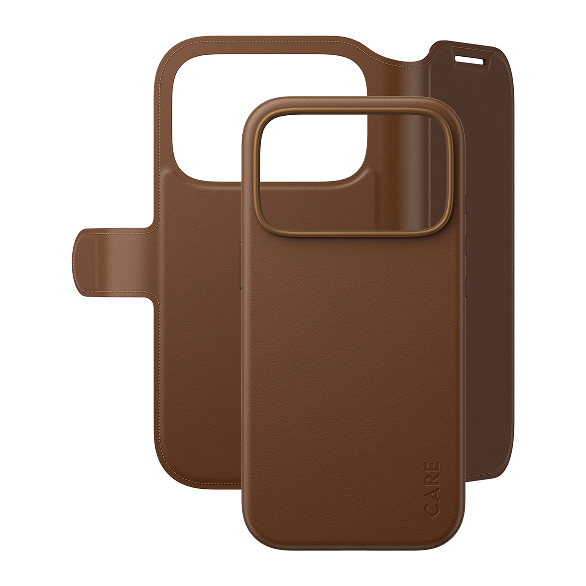 CARE™ by PanzerGlass® Tango 2-in-1 Wallet Case Brown w. MagSafe iPhone 18 Pro | 17 Pro
