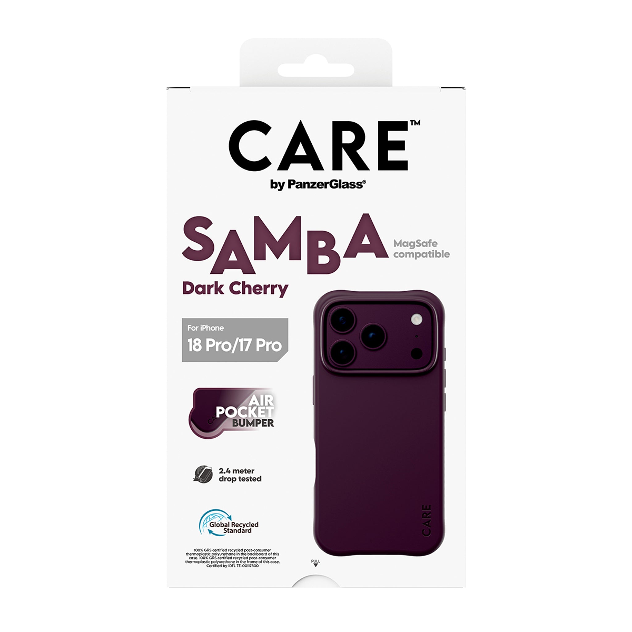 CARE™ by PanzerGlass® Samba Case Dark Cherry w. MagSafe iPhone 18 Pro | 17 Pro