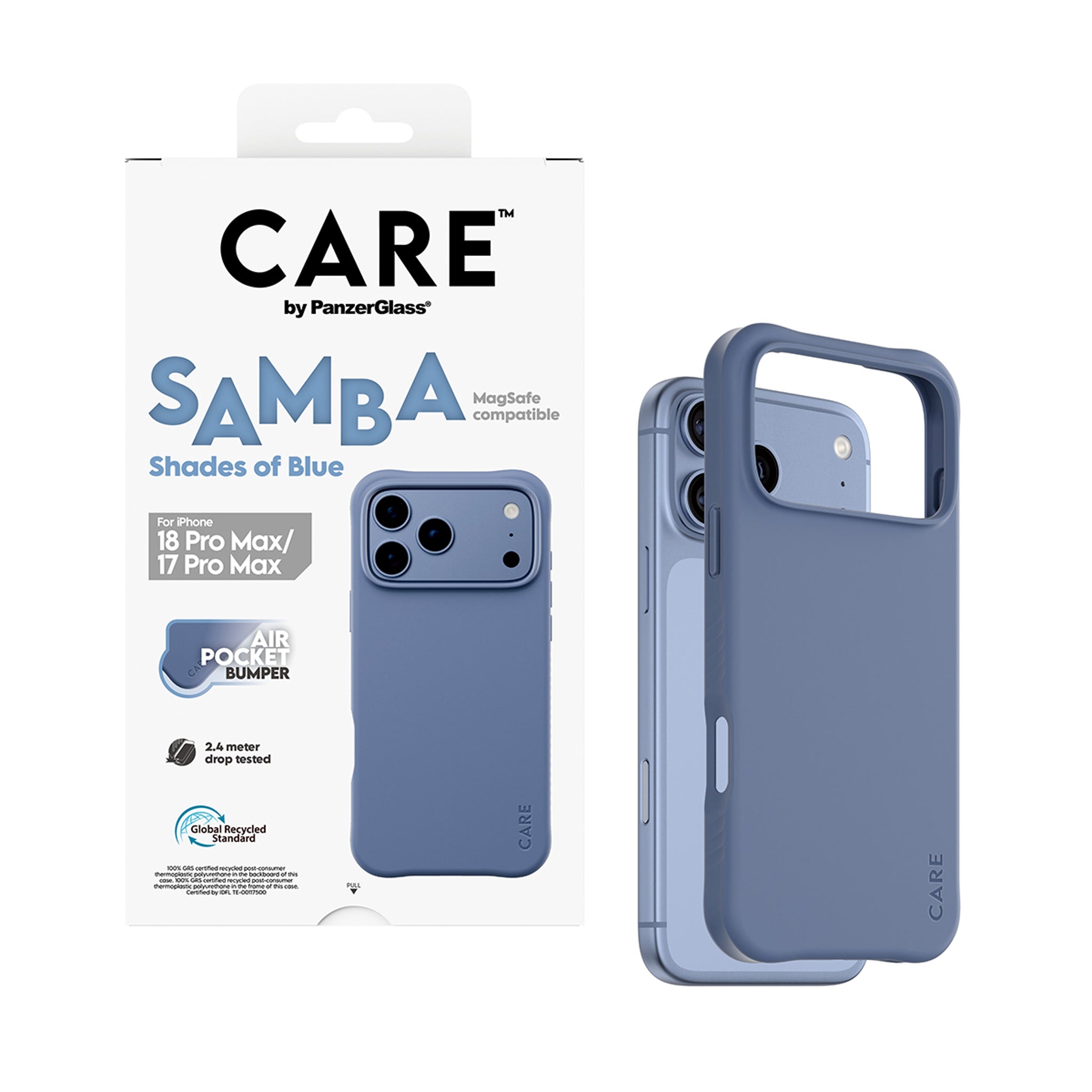 CARE™ by PanzerGlass® Samba Case Shades of Blue w. MagSafe iPhone 18 Pro Max | 17 Pro Max