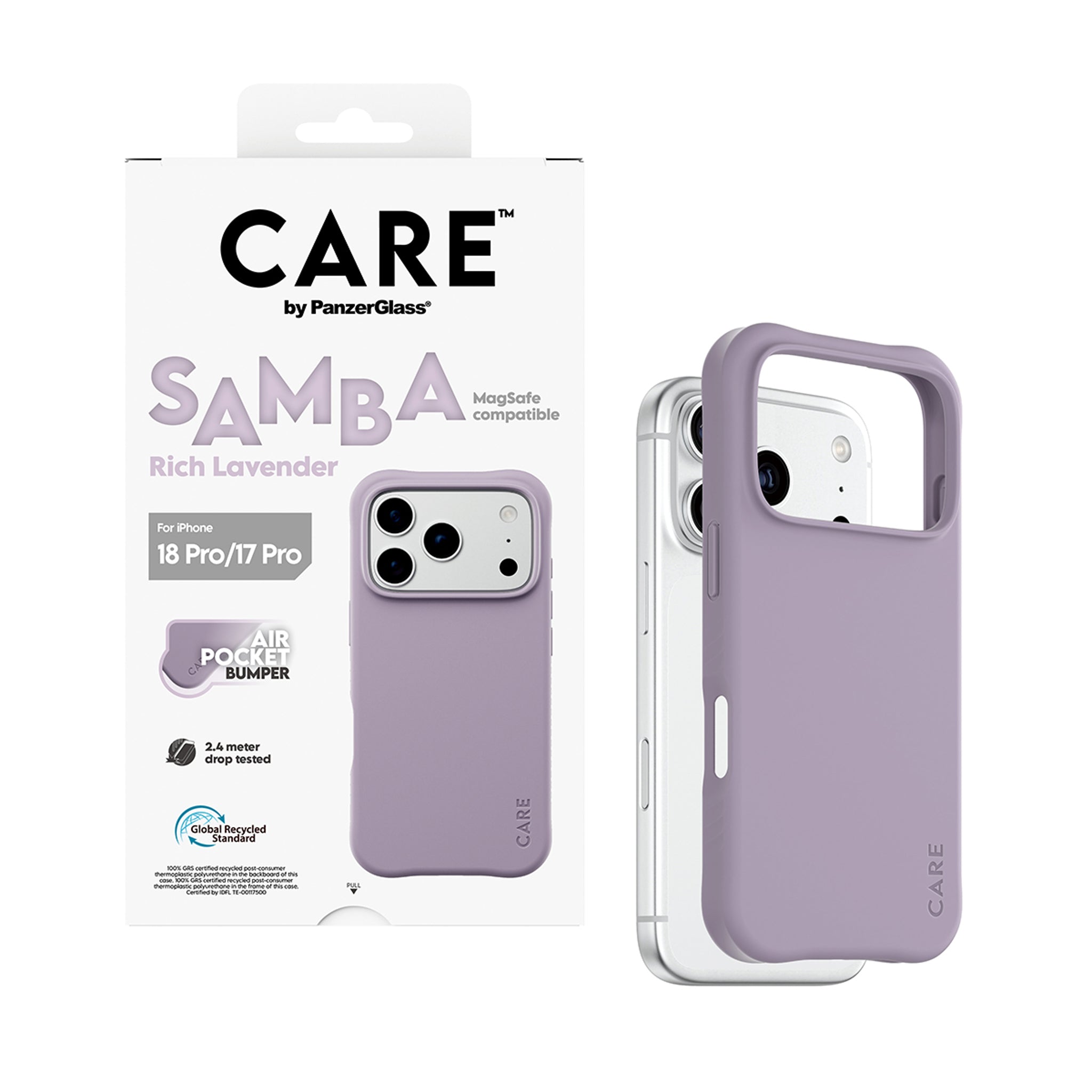 CARE™ by PanzerGlass® Samba Case Rich Lavender w. White MagSafe iPhone 18 Pro | 17 Pro