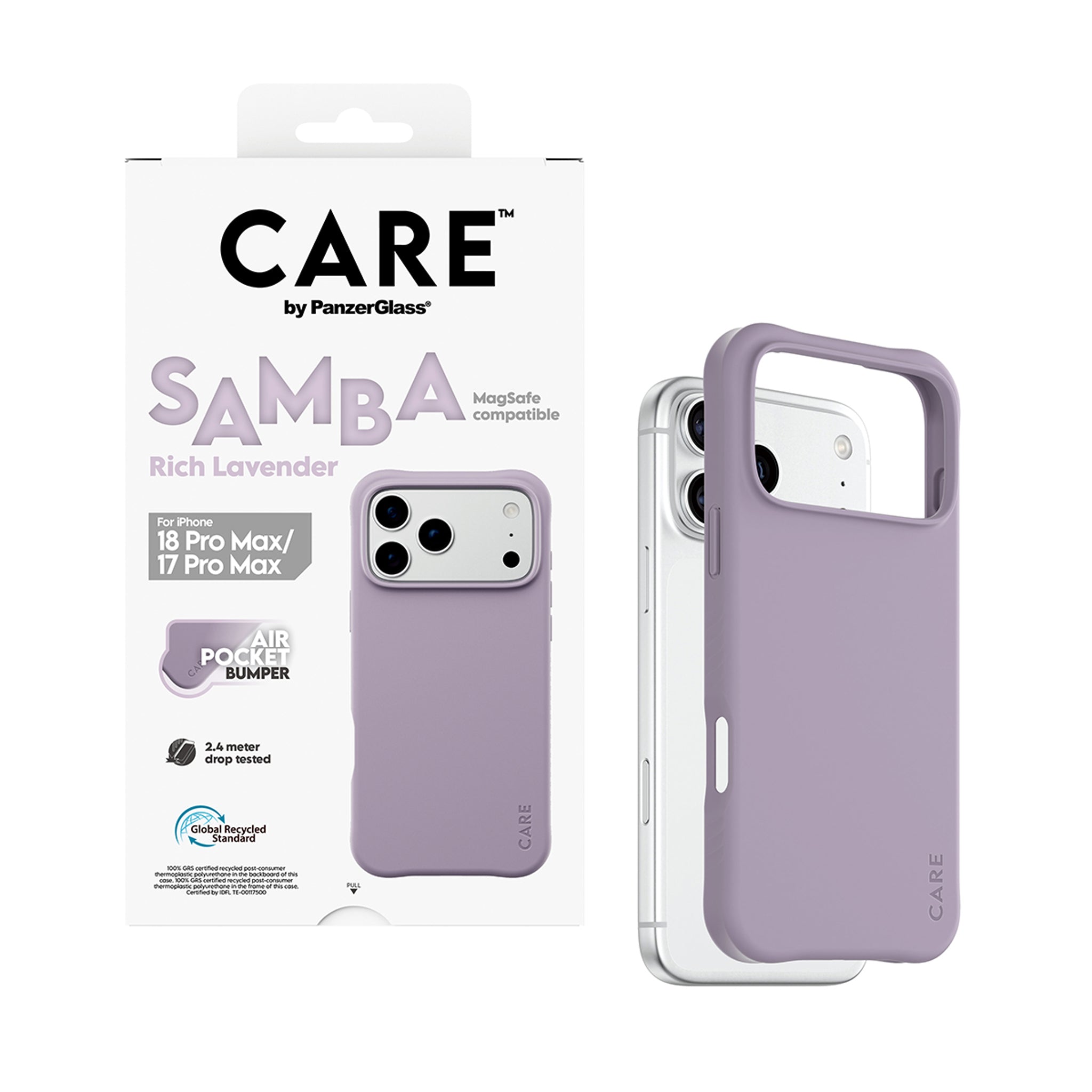 CARE™ by PanzerGlass® Samba Case Rich Lavender w. White MagSafe iPhone 18 Pro Max | 17 Pro Max