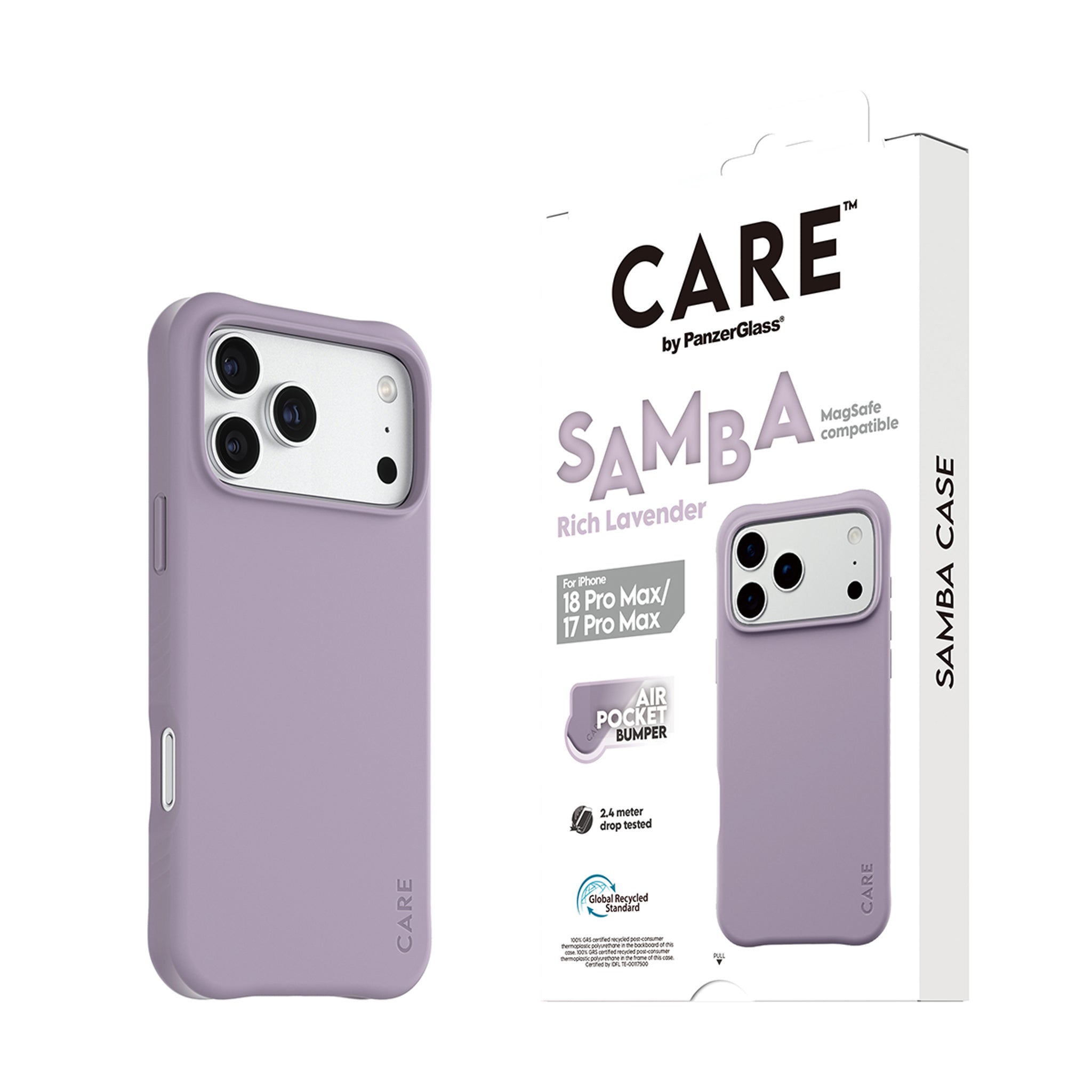 CARE™ by PanzerGlass® Samba Case Rich Lavender w. White MagSafe iPhone 18 Pro Max | 17 Pro Max