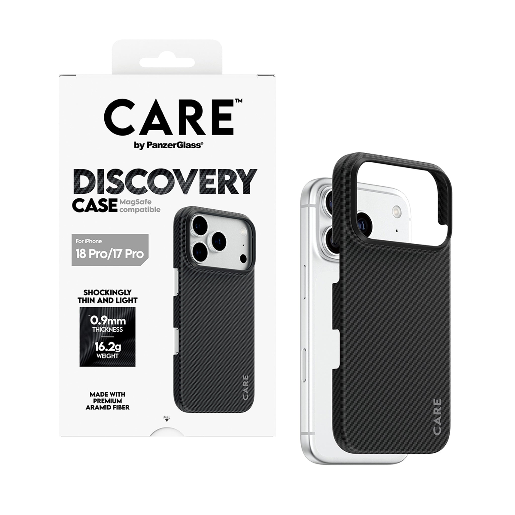 CARE™ by PanzerGlass® Discovery Case Black & Grey w. MagSafe iPhone 18 Pro | 17 Pro