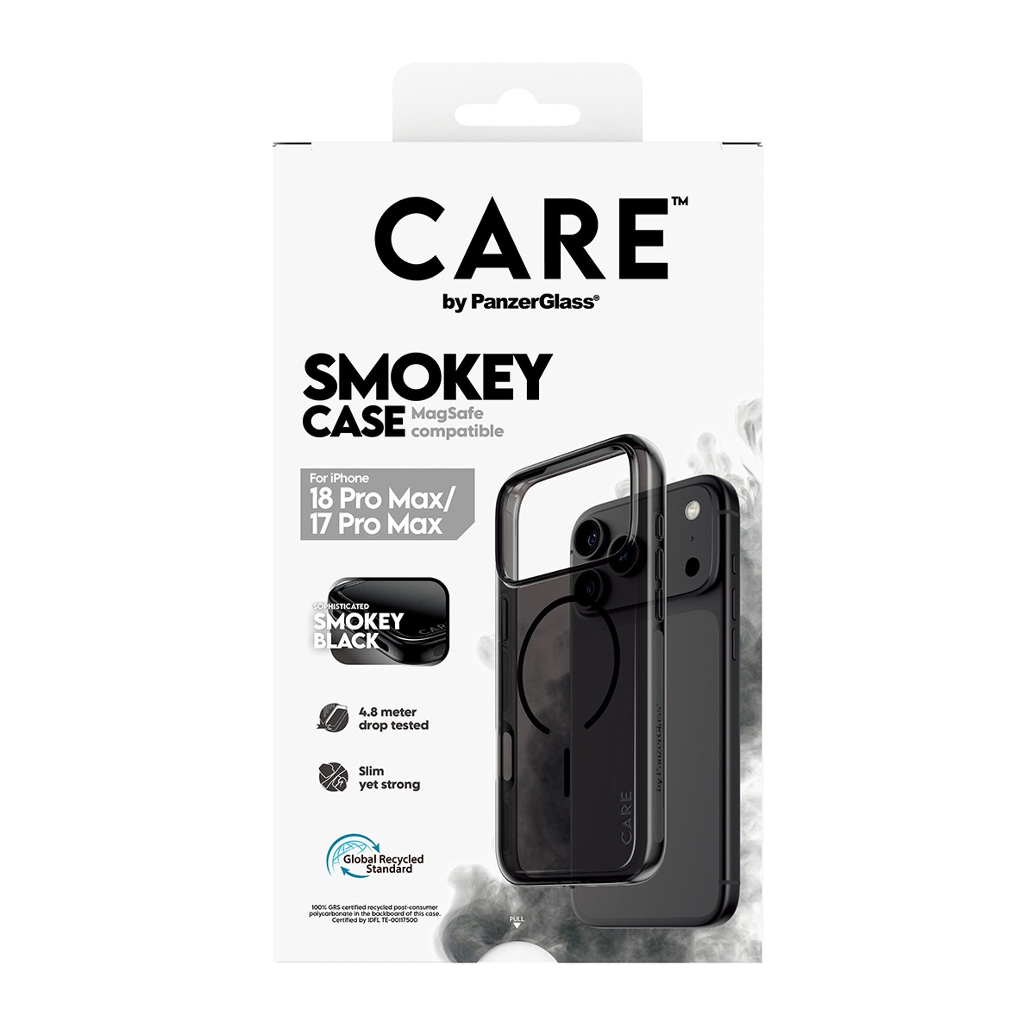 CARE™ by PanzerGlass® Smokey Case w. Black MagSafe iPhone 18 Pro Max | 17 Pro Max