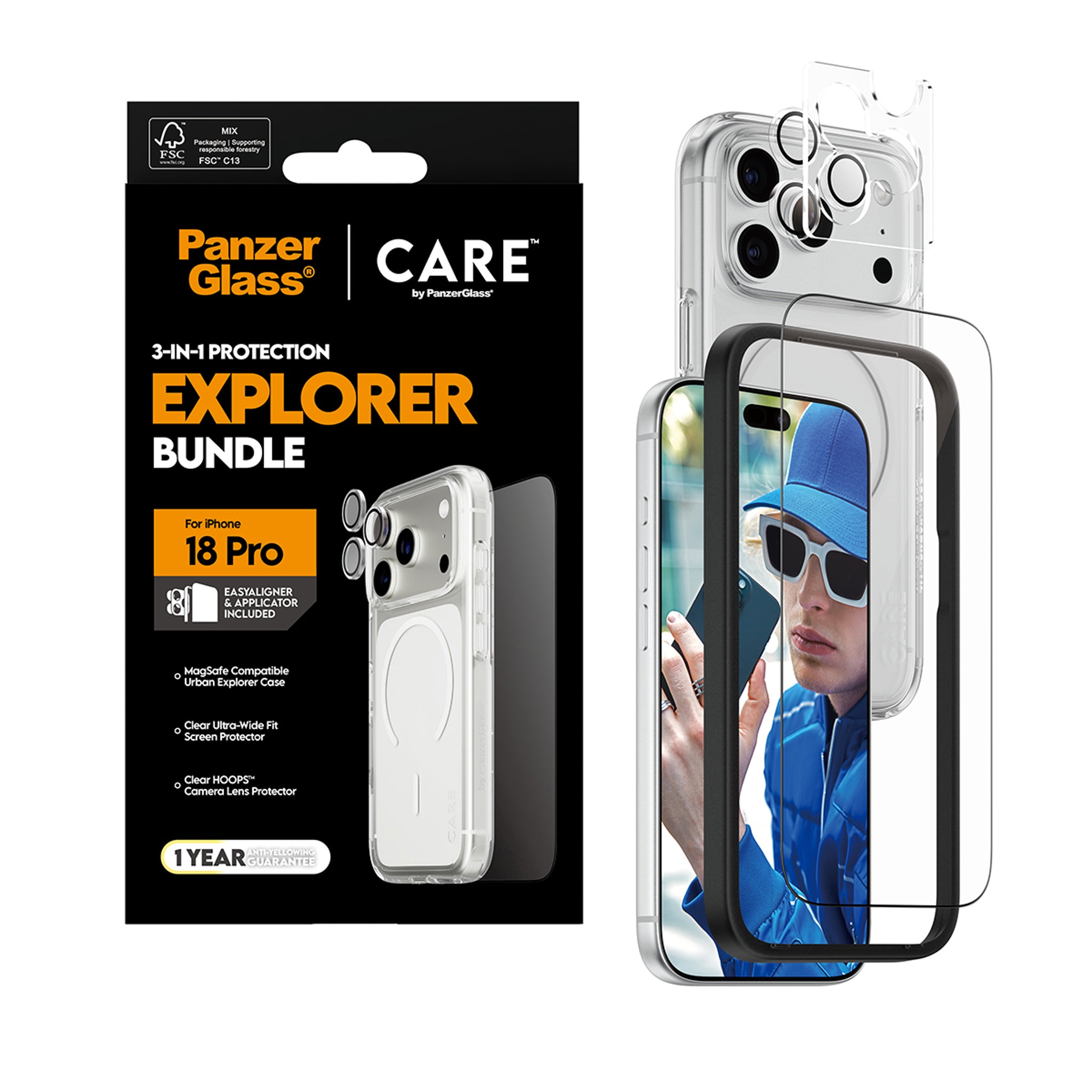PanzerGlass® | CARE™ by PanzerGlass® Flagship 3-in-1 Bundle iPhone 18 Pro