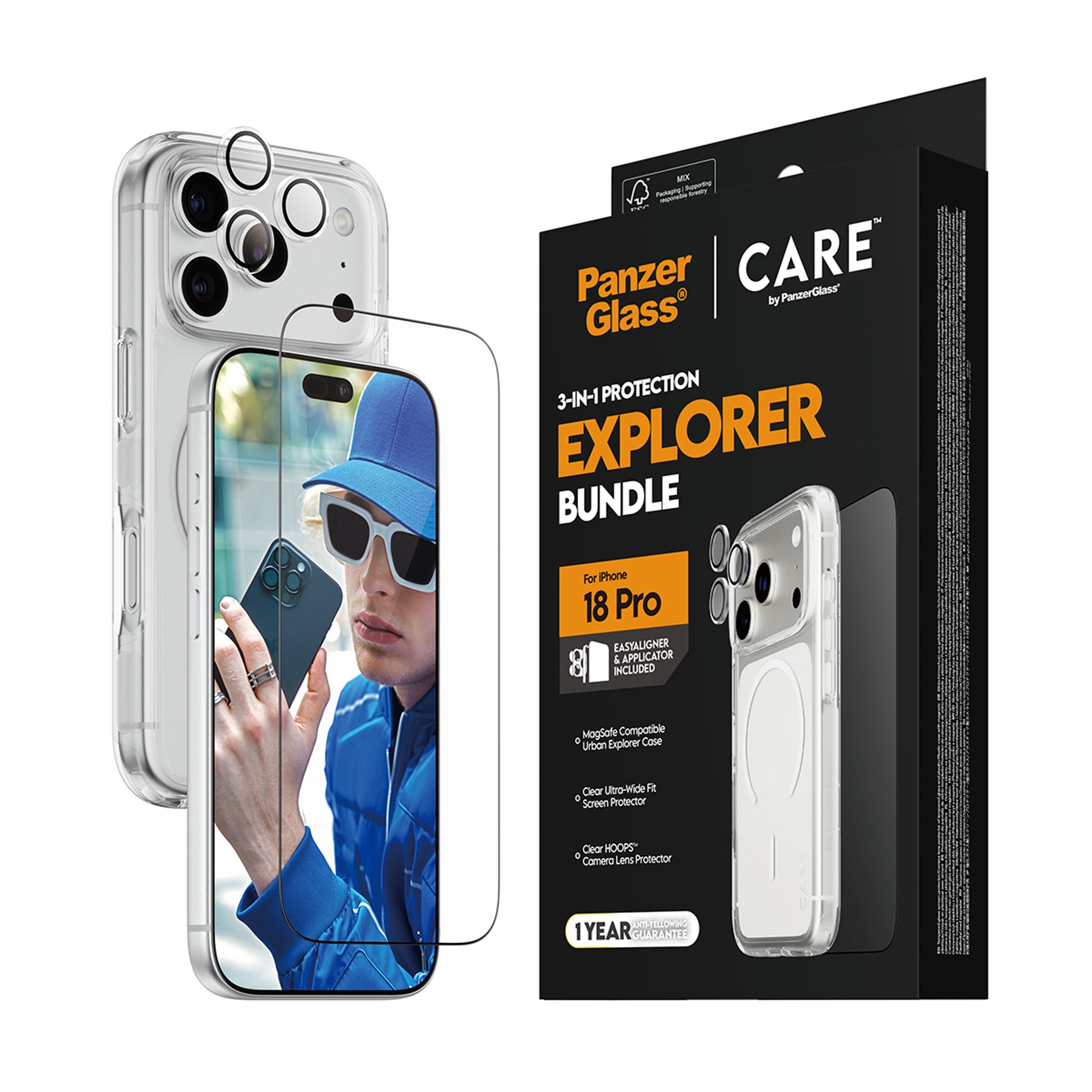 PanzerGlass® | CARE™ by PanzerGlass® Flagship 3-in-1 Bundle iPhone 18 Pro