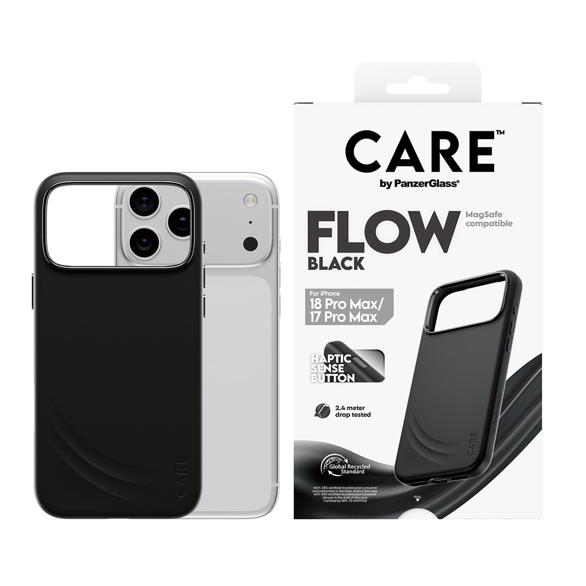 CARE™ by PanzerGlass® Flow Case Black w. MagSafe iPhone 18 Pro Max | 17 Pro Max