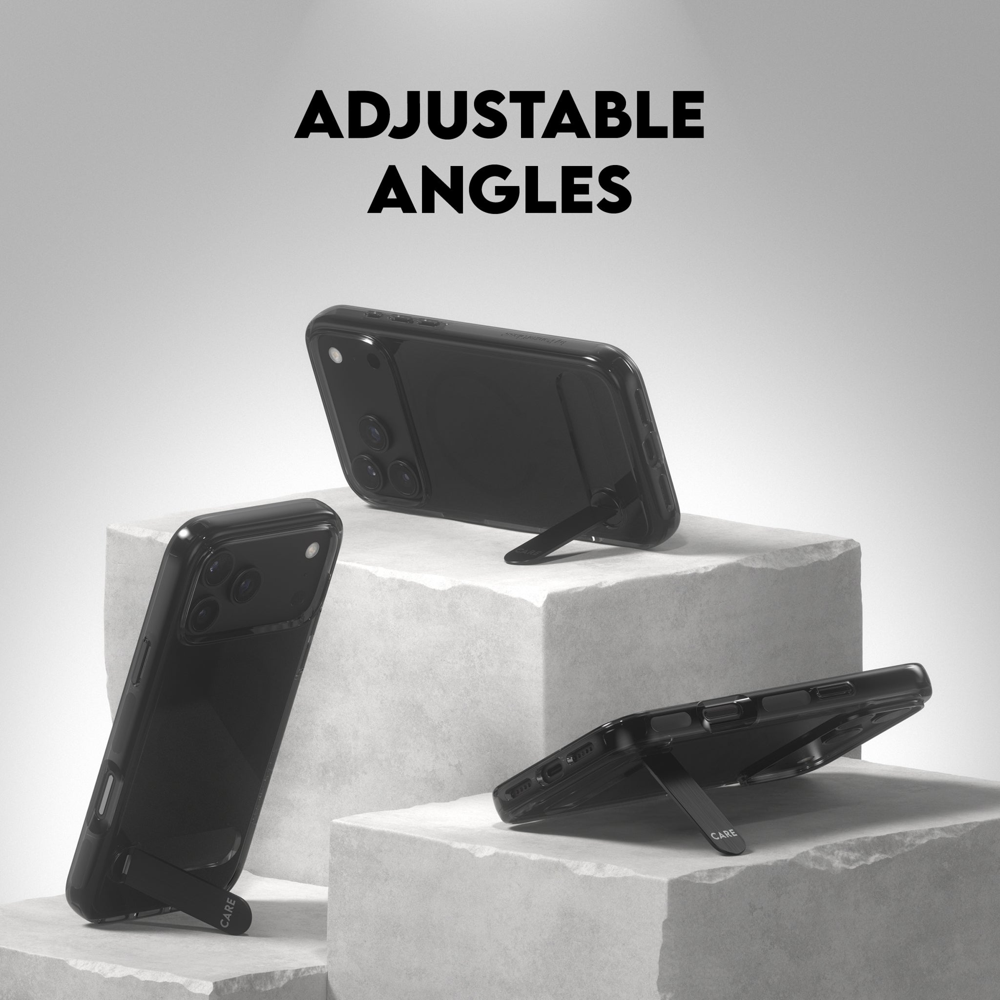 CARE™ by PanzerGlass® Kickstand Case Smokey w. Black MagSafe iPhone 18 Pro Max | 17 Pro Max