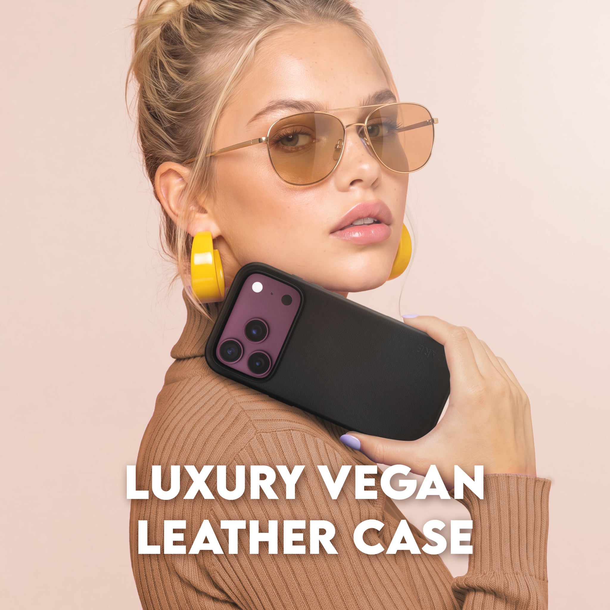 CARE™ by PanzerGlass® Solo Vegan Leather Case Black w. MagSafe iPhone 18 Pro Max | 17 Pro Max