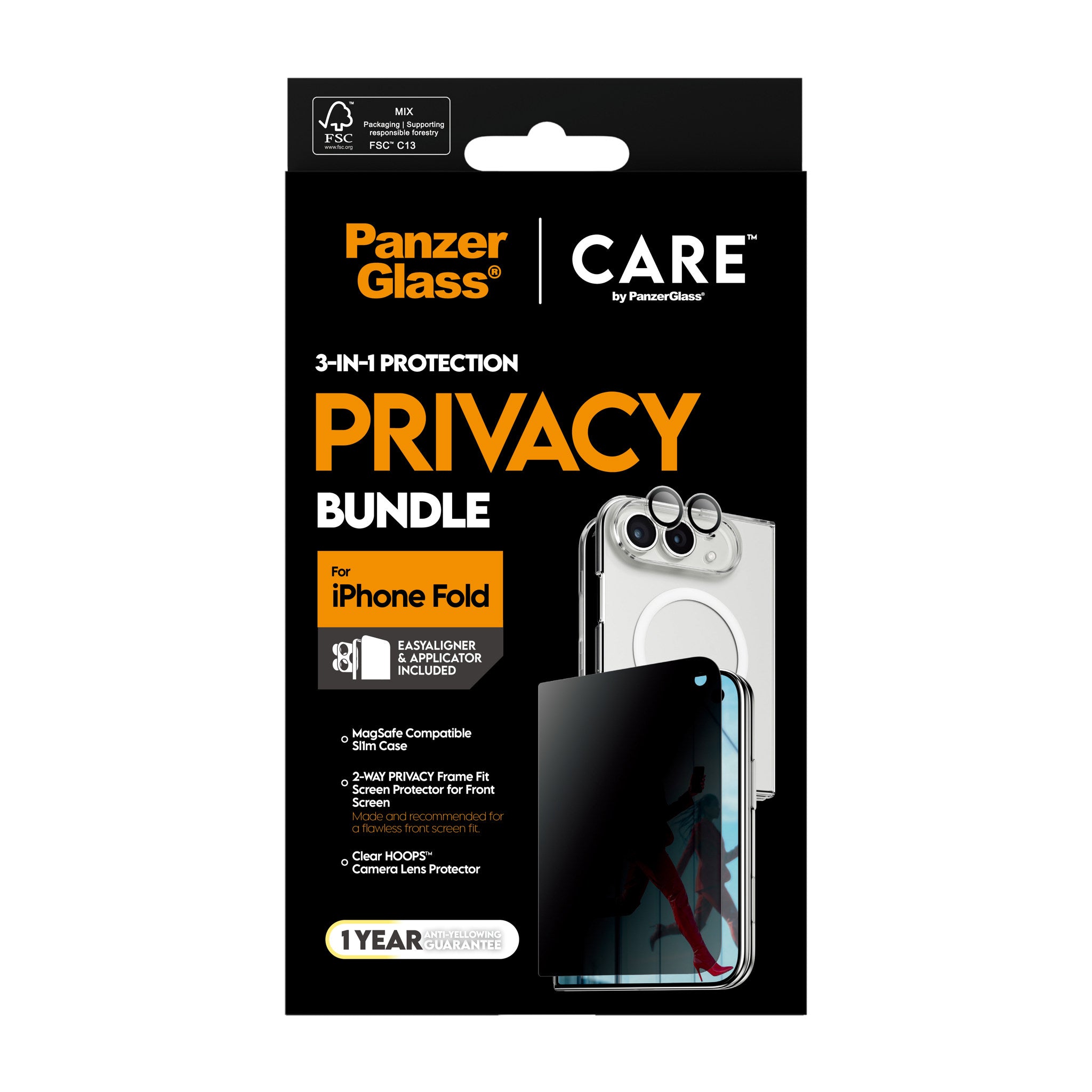 PanzerGlass® | CARE™ by PanzerGlass® 3-in-1 Flagship Privacy Bundle iPhone 2026 Fold