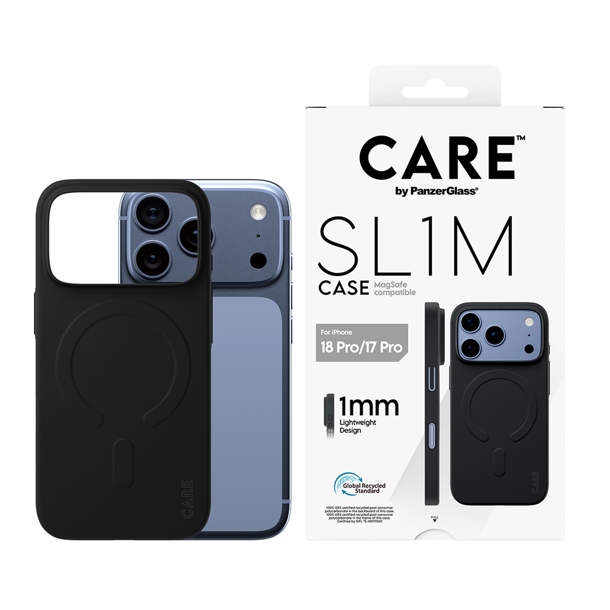 CARE™ by PanzerGlass® SL1M Case Black w. MagSafe iPhone 18 Pro | 17 Pro