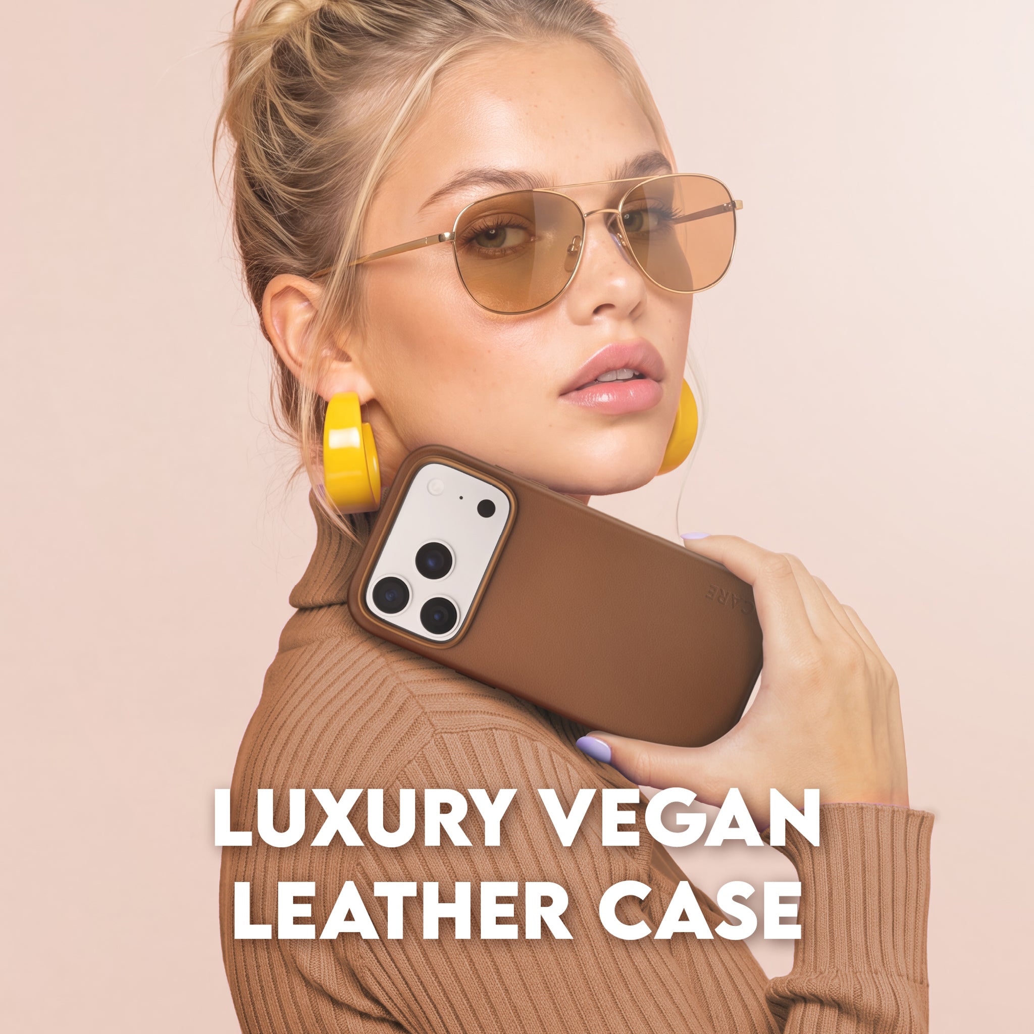 CARE™ by PanzerGlass® Solo Vegan Leather Case Brown w. MagSafe iPhone 18 Pro | 17 Pro