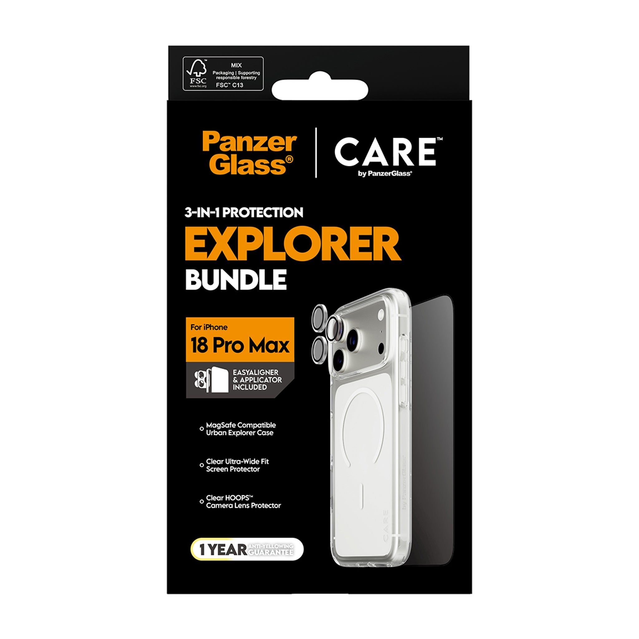 PanzerGlass® | CARE™ by PanzerGlass® Flagship 3-in-1 Bundle iPhone 18 Pro Max