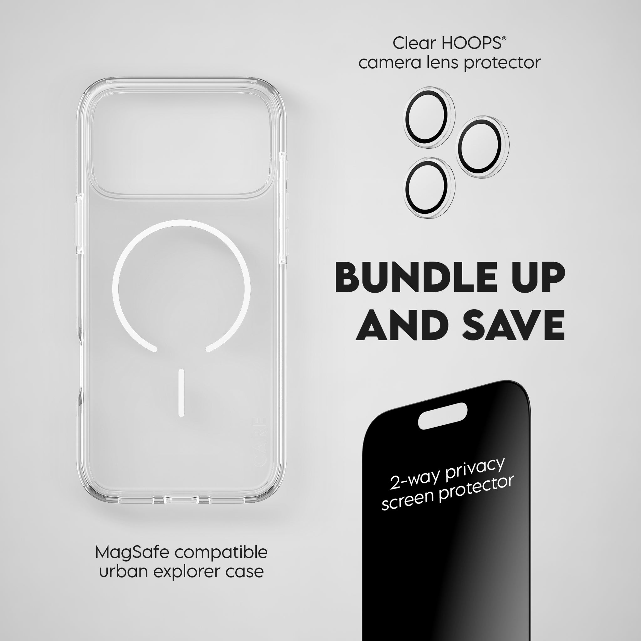 PanzerGlass® | CARE™ by PanzerGlass® Privacy Flagship 3-in-1 Bundle iPhone 18 Pro Max
