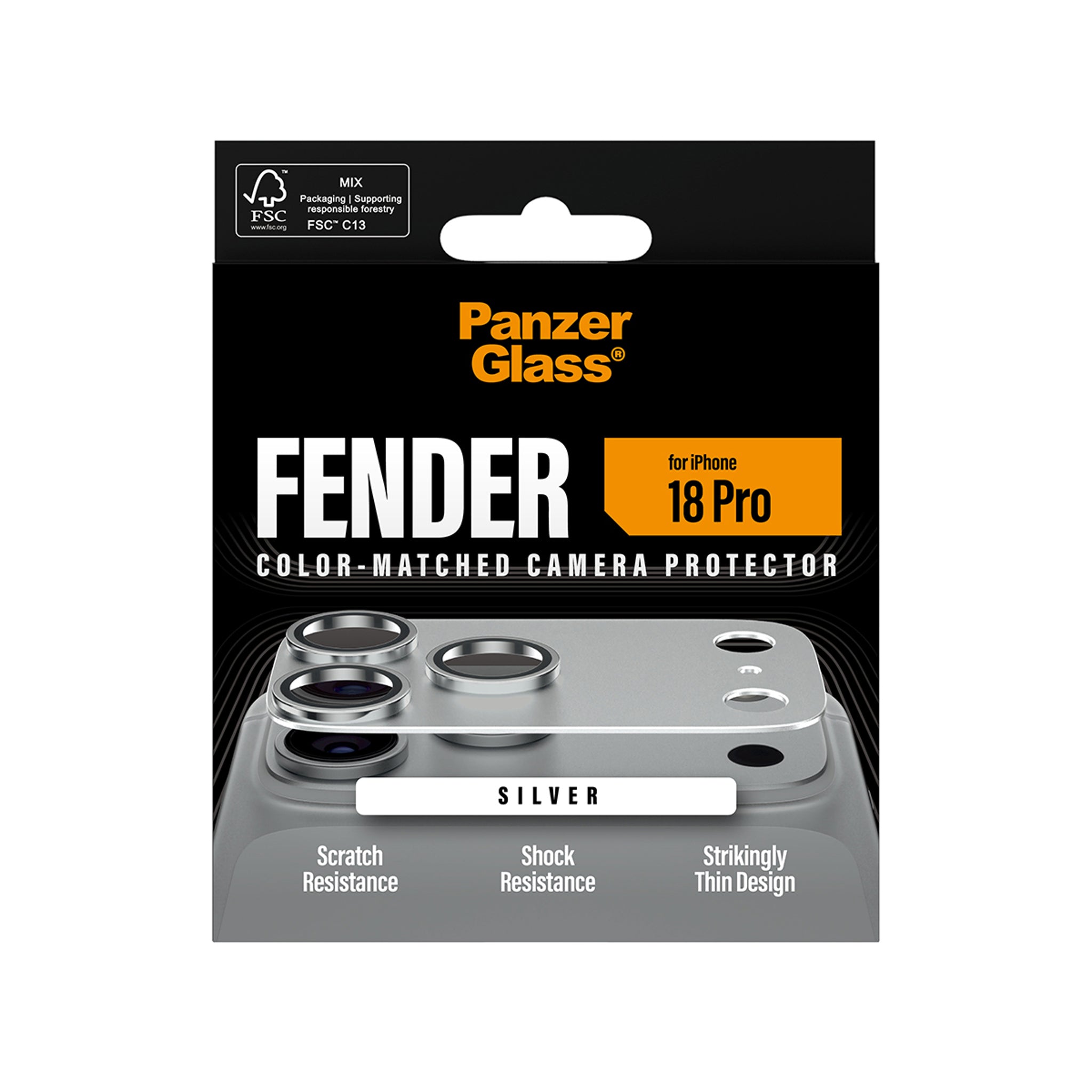 PanzerGlass® Fender Camera Protector Silver iPhone 18 Pro