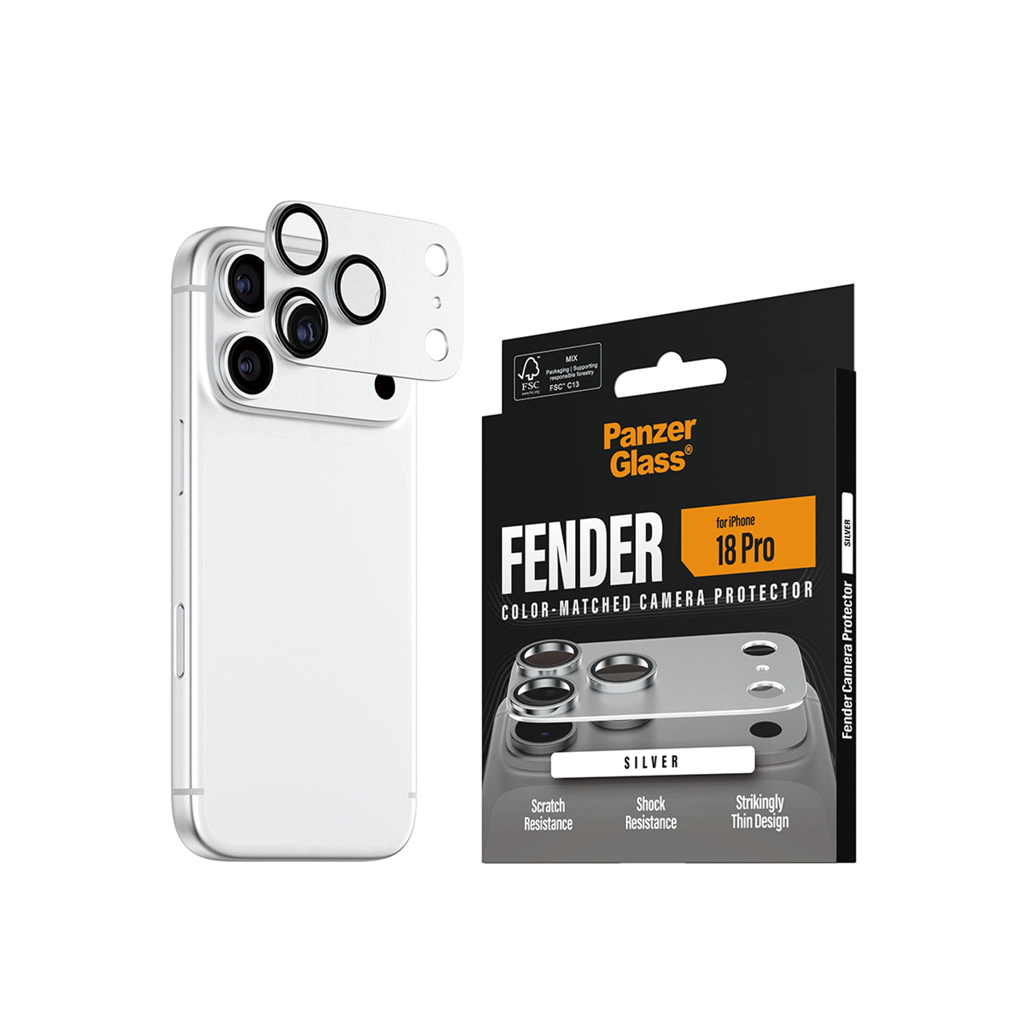 PanzerGlass® Fender Camera Protector Silver iPhone 18 Pro