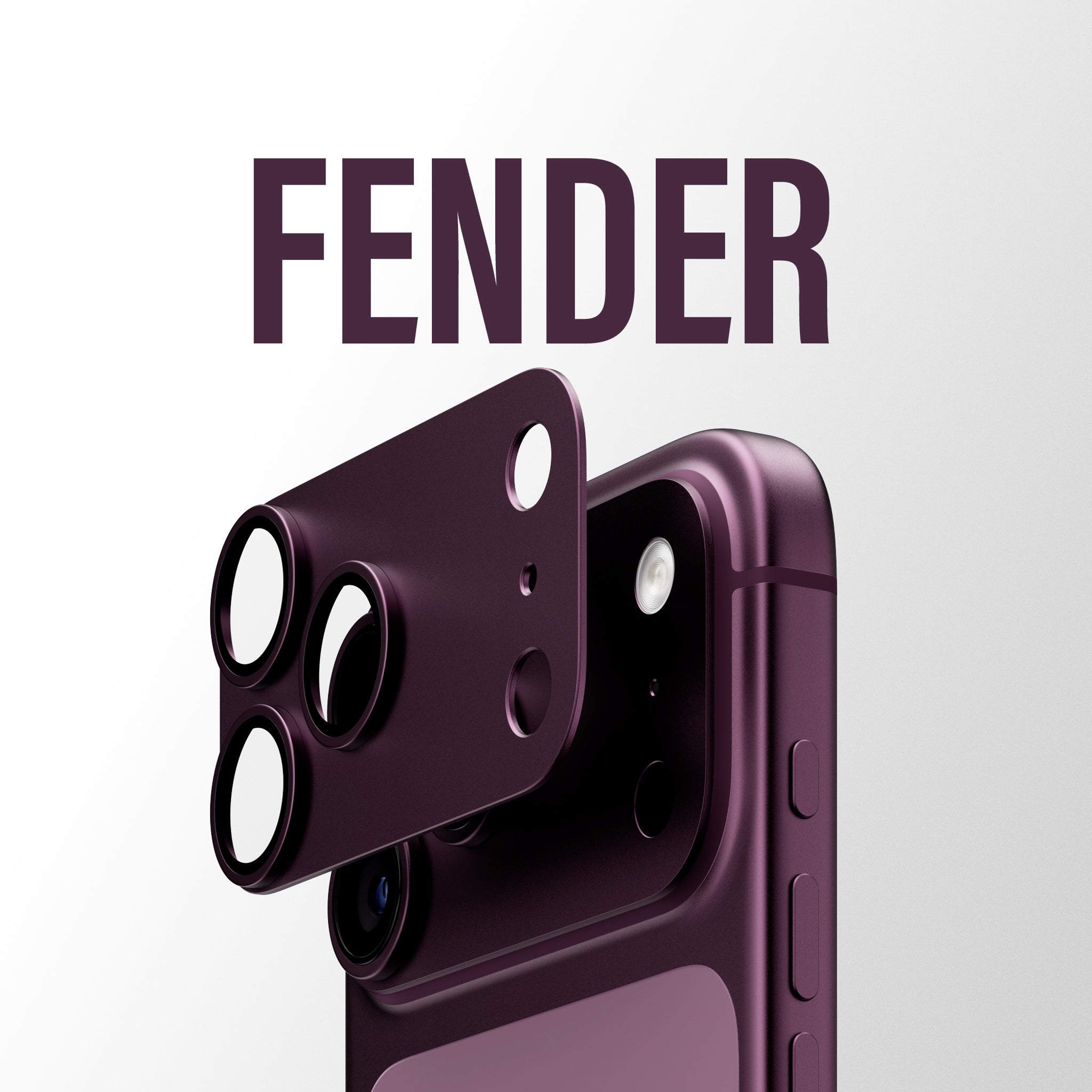 PanzerGlass® Fender Camera Lens Protector Dark Cherry iPhone 18 Pro Max