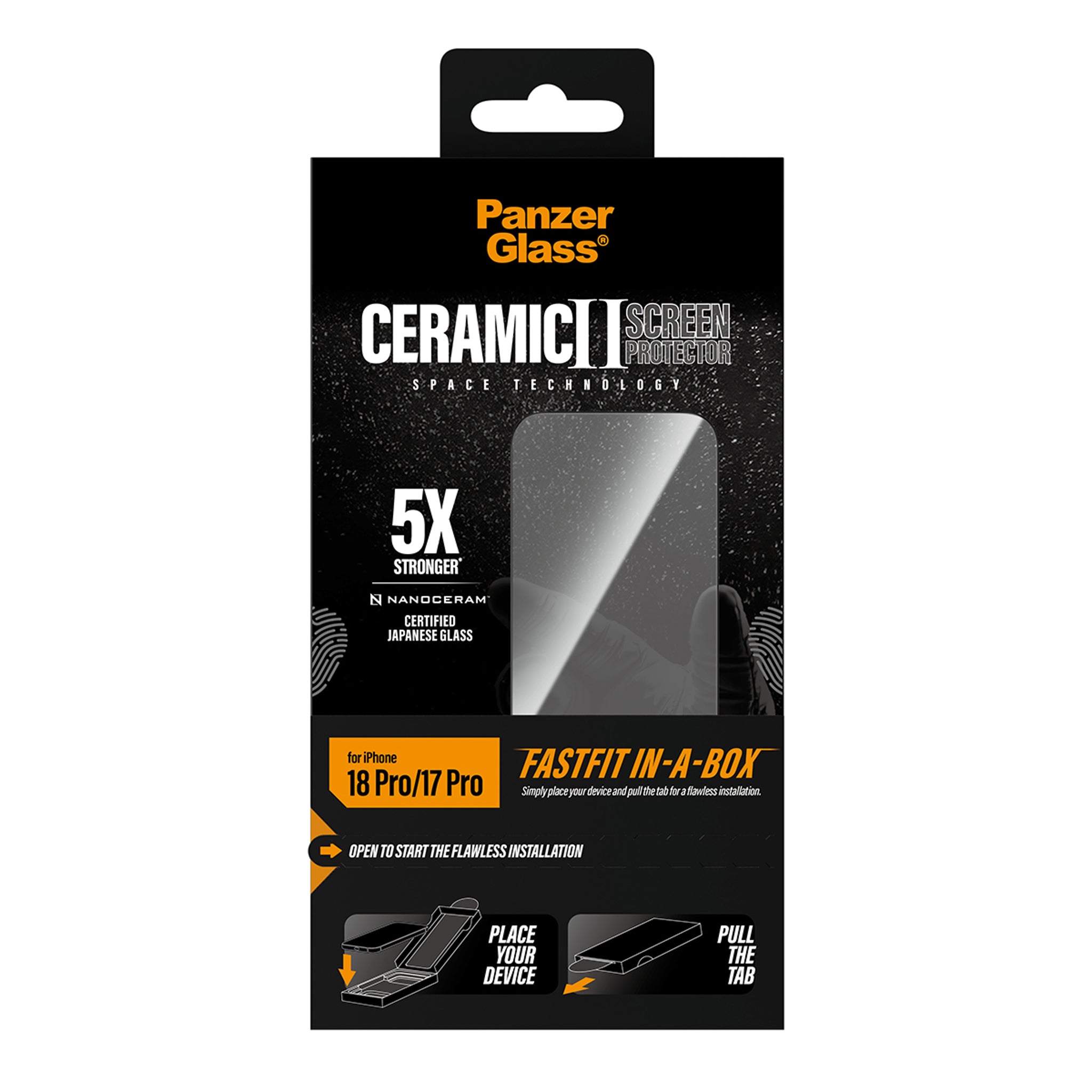PanzerGlass® Ceramic Screen Protector iPhone 18 Pro | 17 Pro w. FASTFIT IN-A-BOX