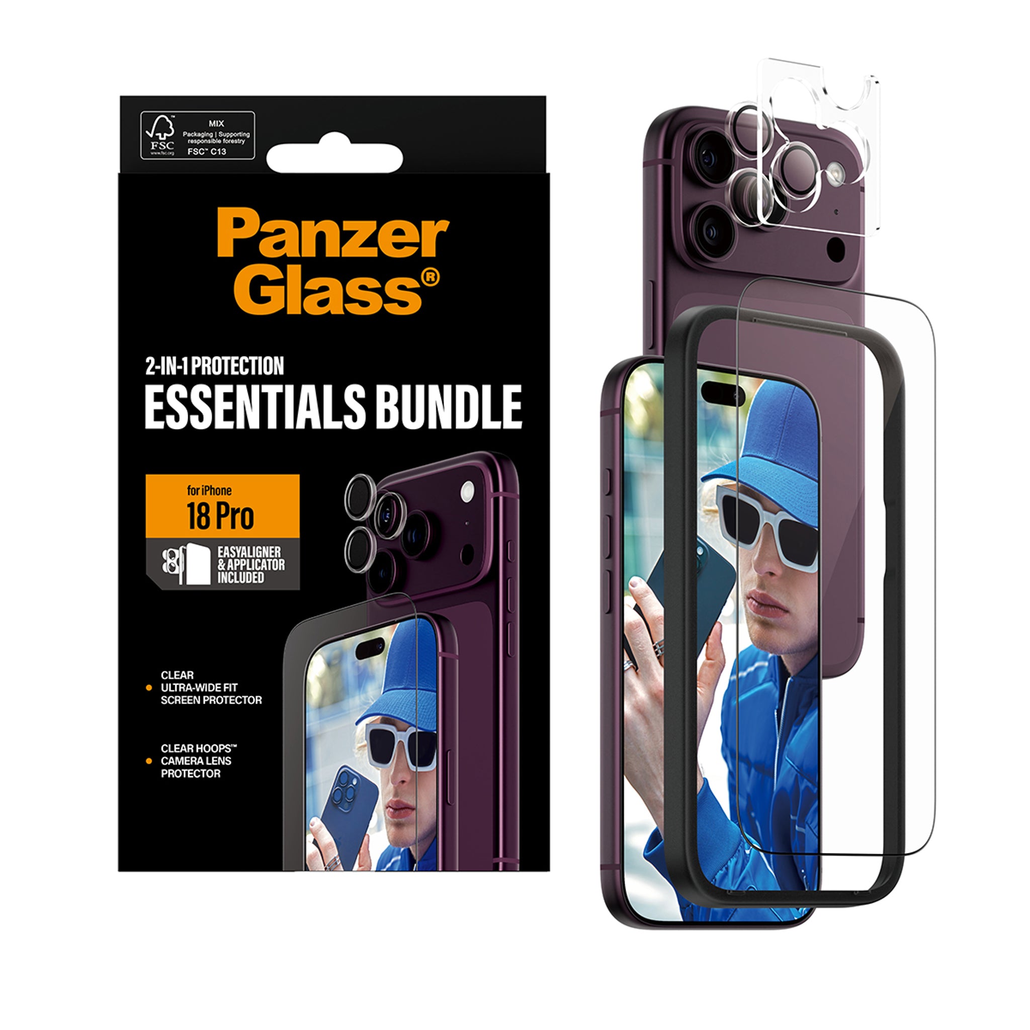 PanzerGlass® 2-in-1 Essentials Bundle iPhone 18 Pro
