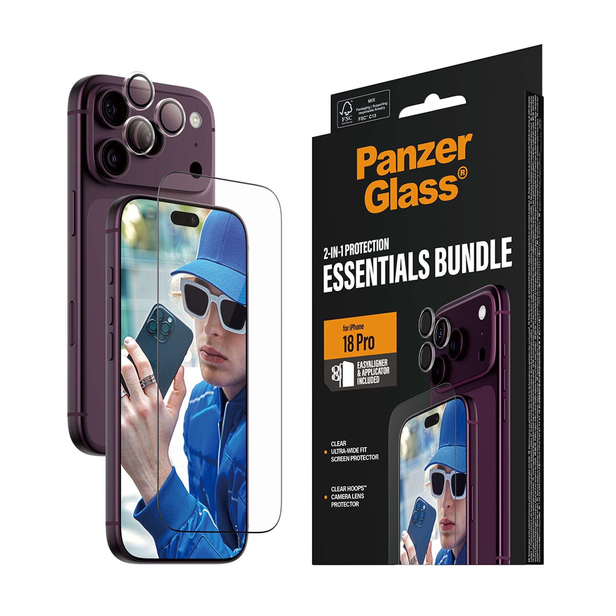 PanzerGlass® 2-in-1 Essentials Bundle iPhone 18 Pro