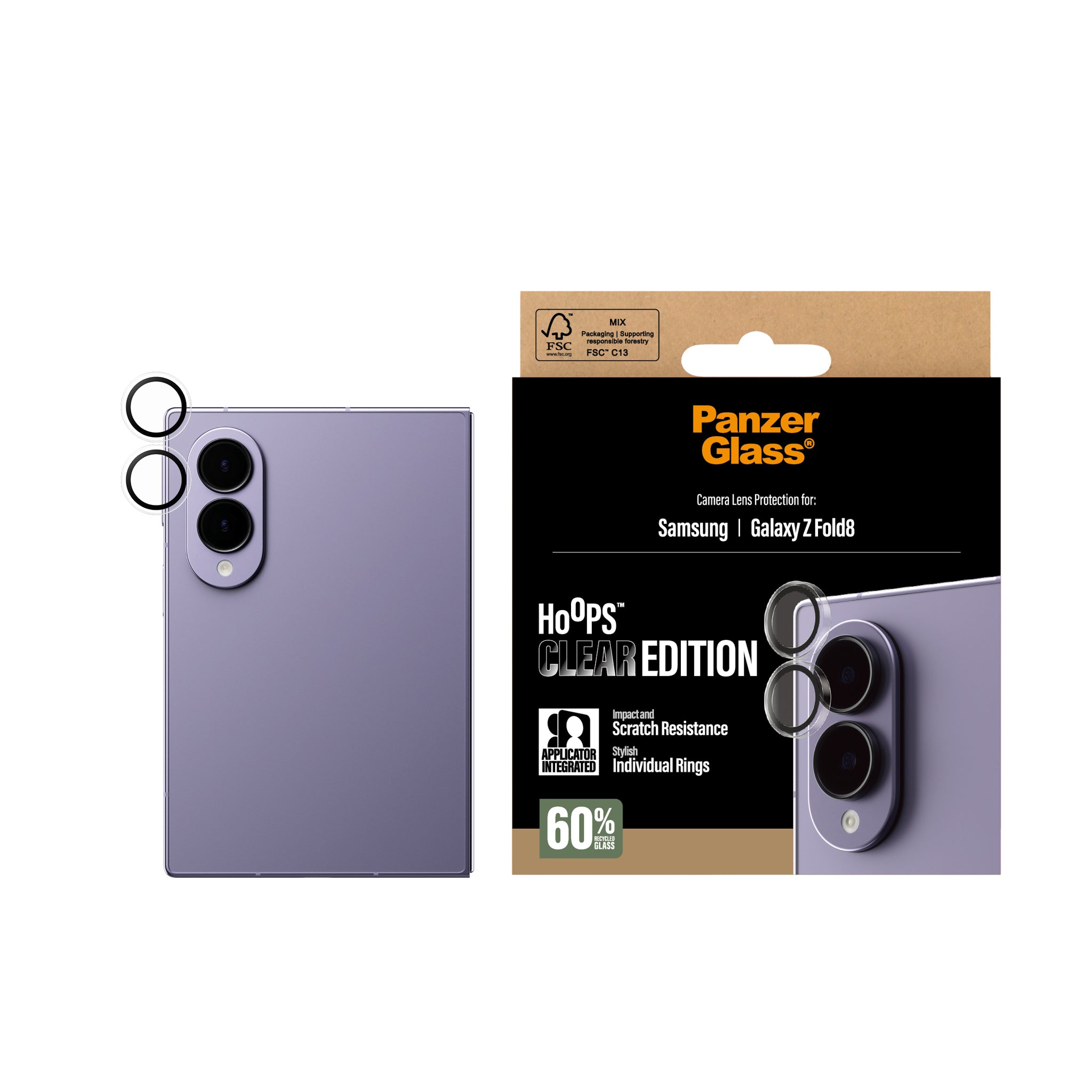 PanzerGlass® Hoops® Camera Lens Protector Samsung new Galaxy Z Fold7