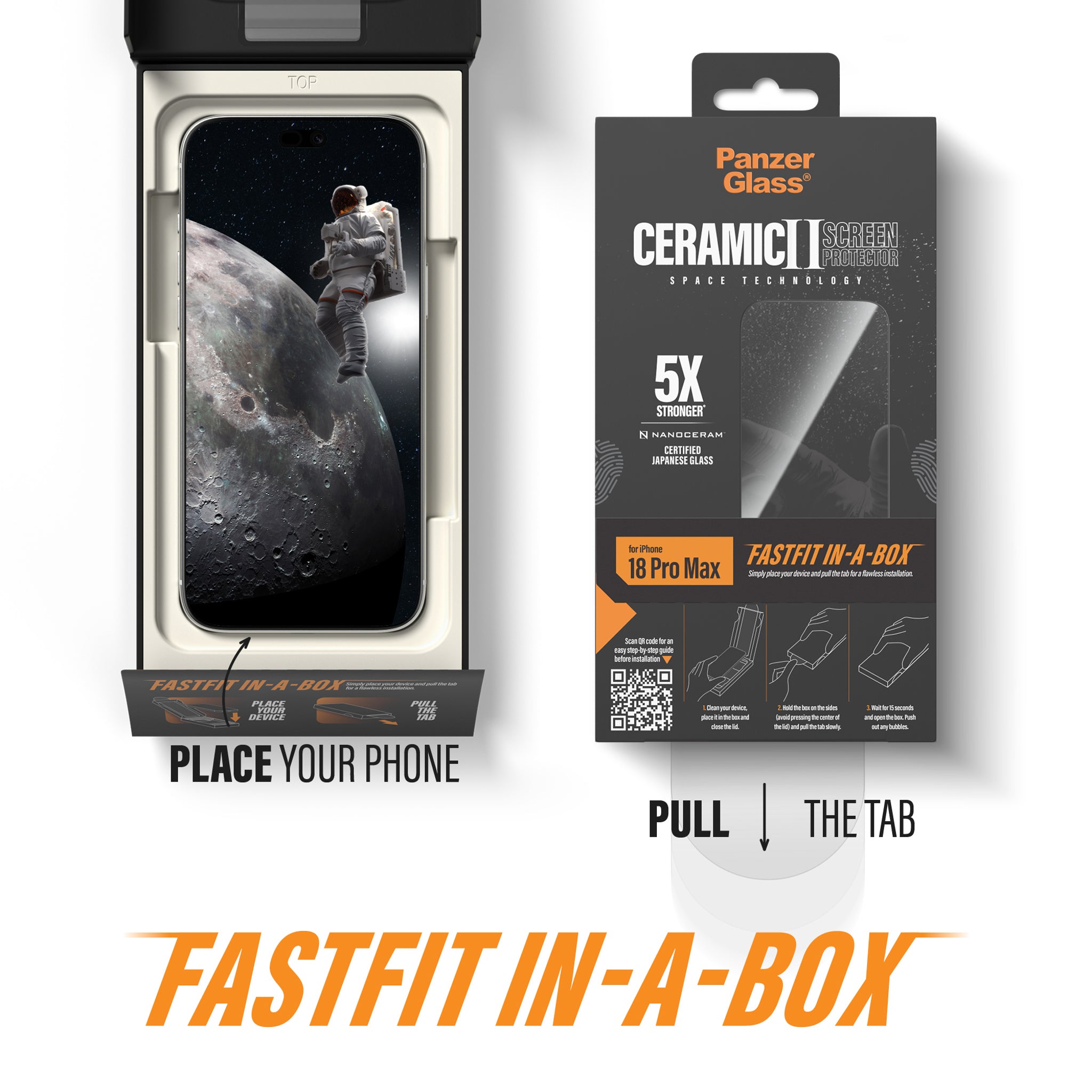 PanzerGlass® Ceramic Screen Protector iPhone 18 Pro Max | 17 Pro Max w. FASTFIT IN-A-BOX