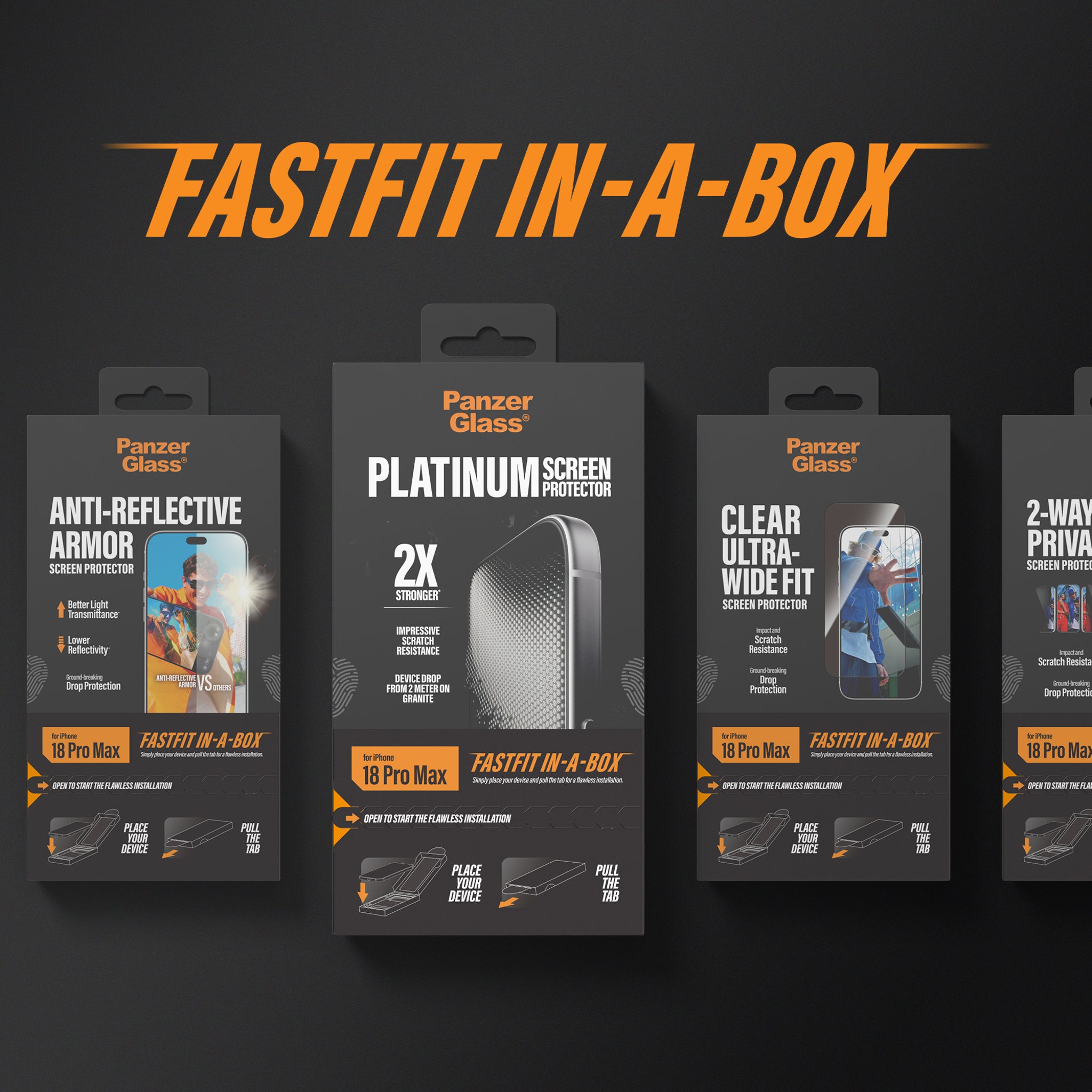 PanzerGlass® Ceramic Screen Protector iPhone 18 Pro Max | 17 Pro Max w. FASTFIT IN-A-BOX